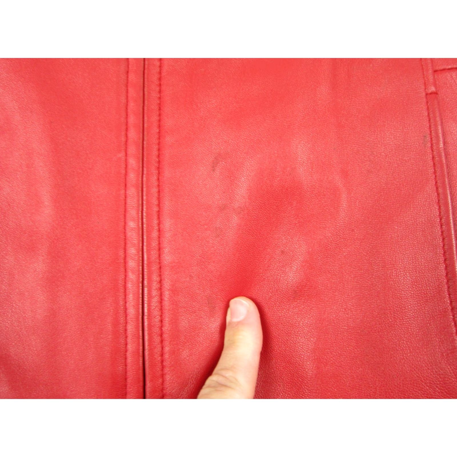 Vintage VINTAGE Studio Works Leather Jacket Womens Large Red Full Zip 90s Classic Size L / US 10 / IT 46 - 2 Thumbnail