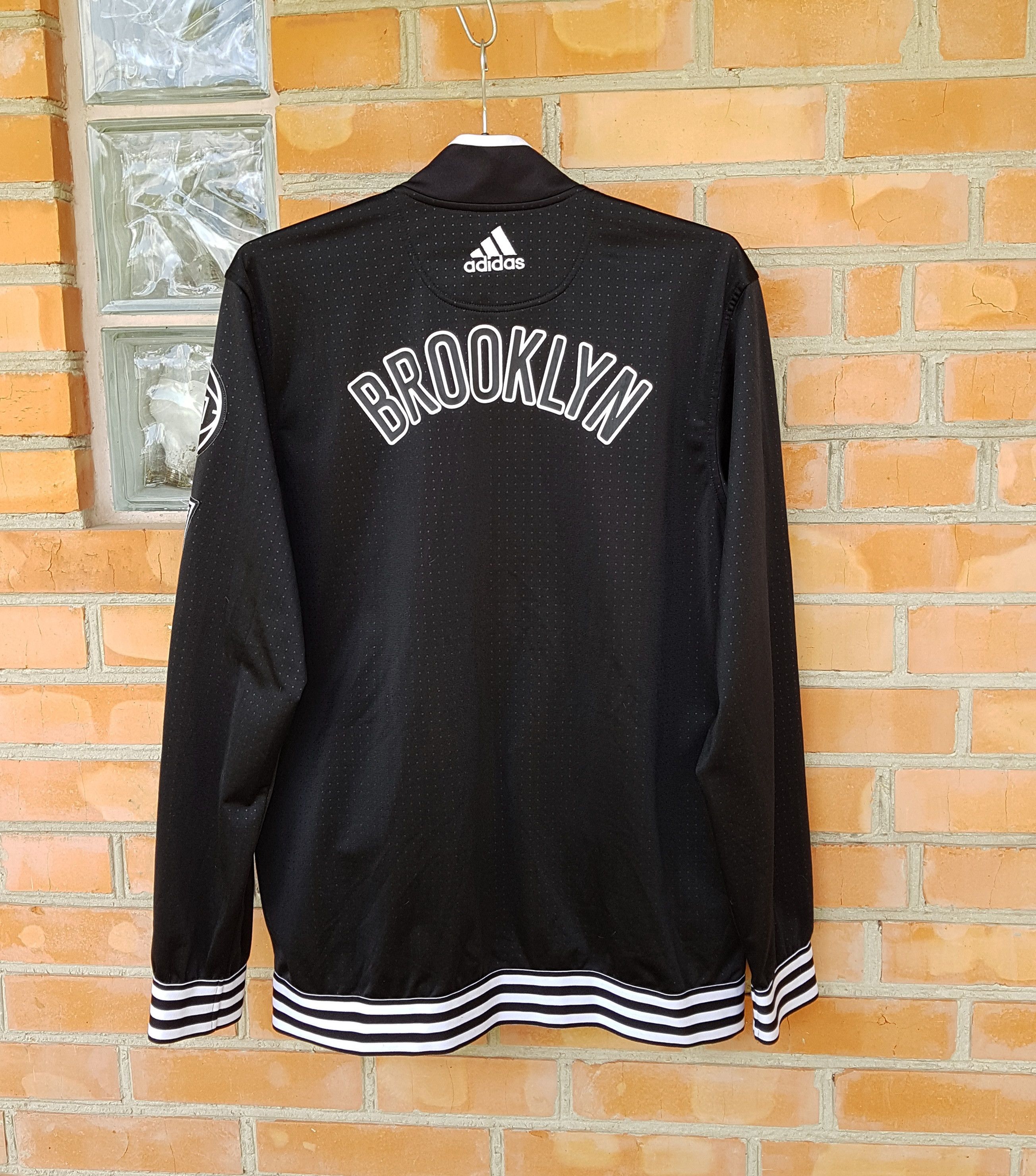 Adidas Adidas Brooklyn Nets Warm Up Bomber Jacket Full Zip sz L Size US L / EU 52-54 / 3 - 6 Thumbnail