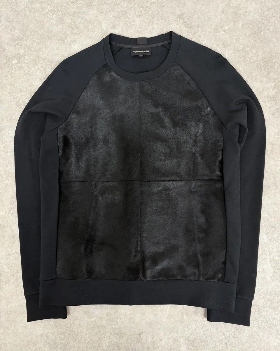 Emporio Armani 2010s Emporio Armani Black Pony Hair Wool Sweater Size US S / EU 44-46 / 1 - 1 Thumbnail