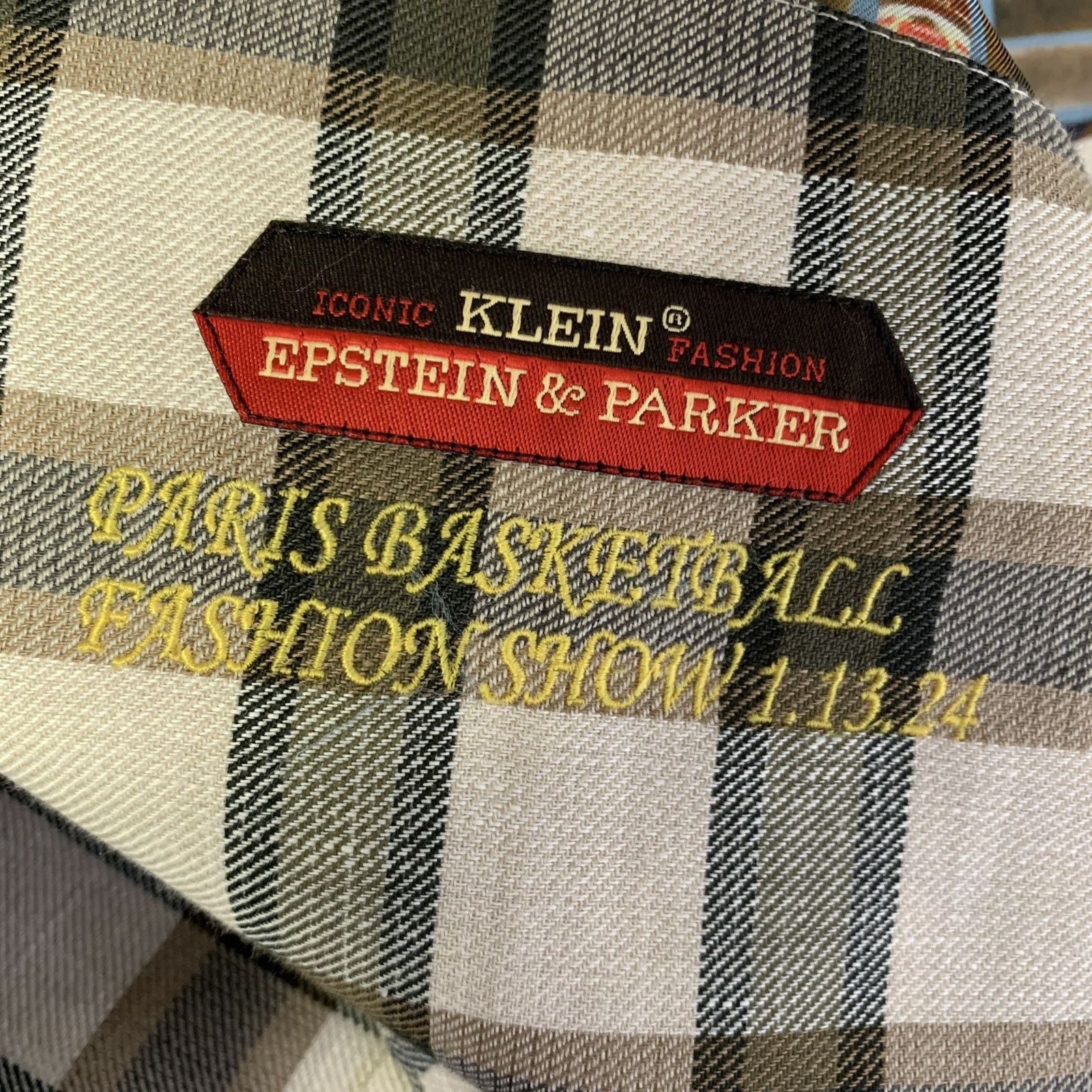 Other KLEIN EPSTEIN & PARKER M Tan Olive Plaid Wool Blend Coat Size US M / EU 48-50 / 2 - 5 Thumbnail
