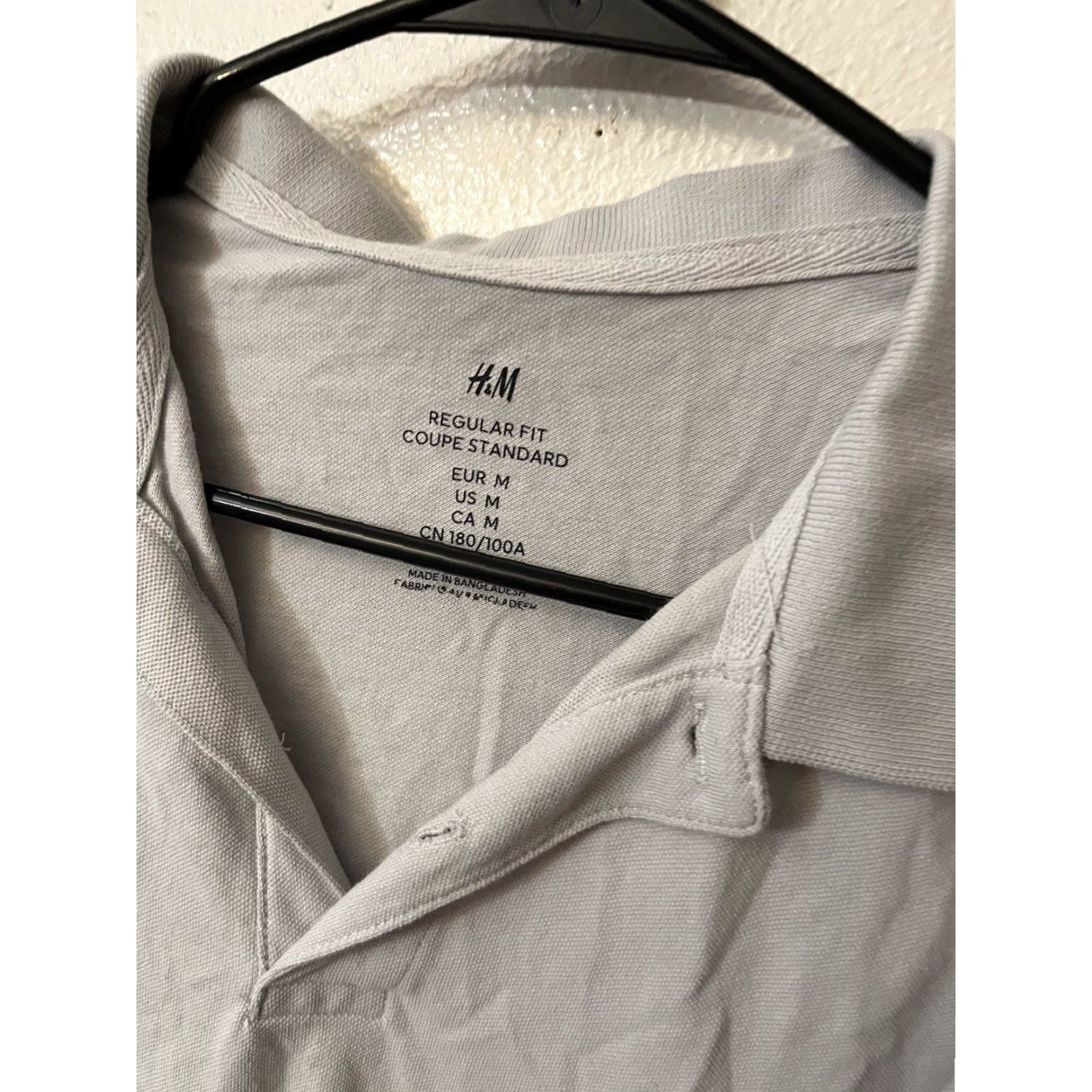 H&M H&M Gray Polo Shirt Men’s Regular Fit Short Sleeve Size M Casual 100% Cotton Size US M / EU 48-50 / 2 - 4 Thumbnail