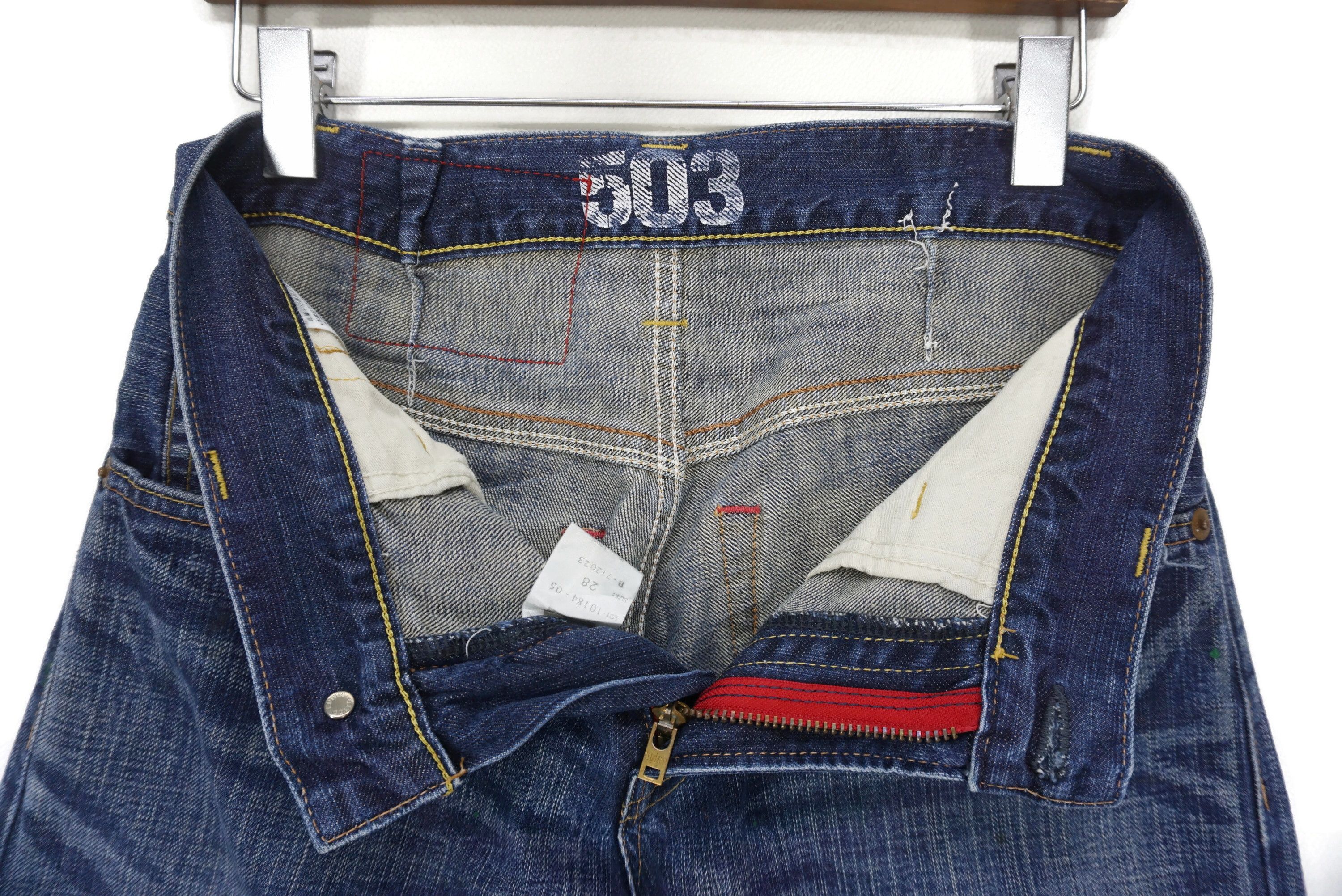 Japanese Brand Edwin Jeans Size 28 fit W30xL28 503 Blue Trip Ankle Denim Size US 28 / EU 44 - 12 Thumbnail