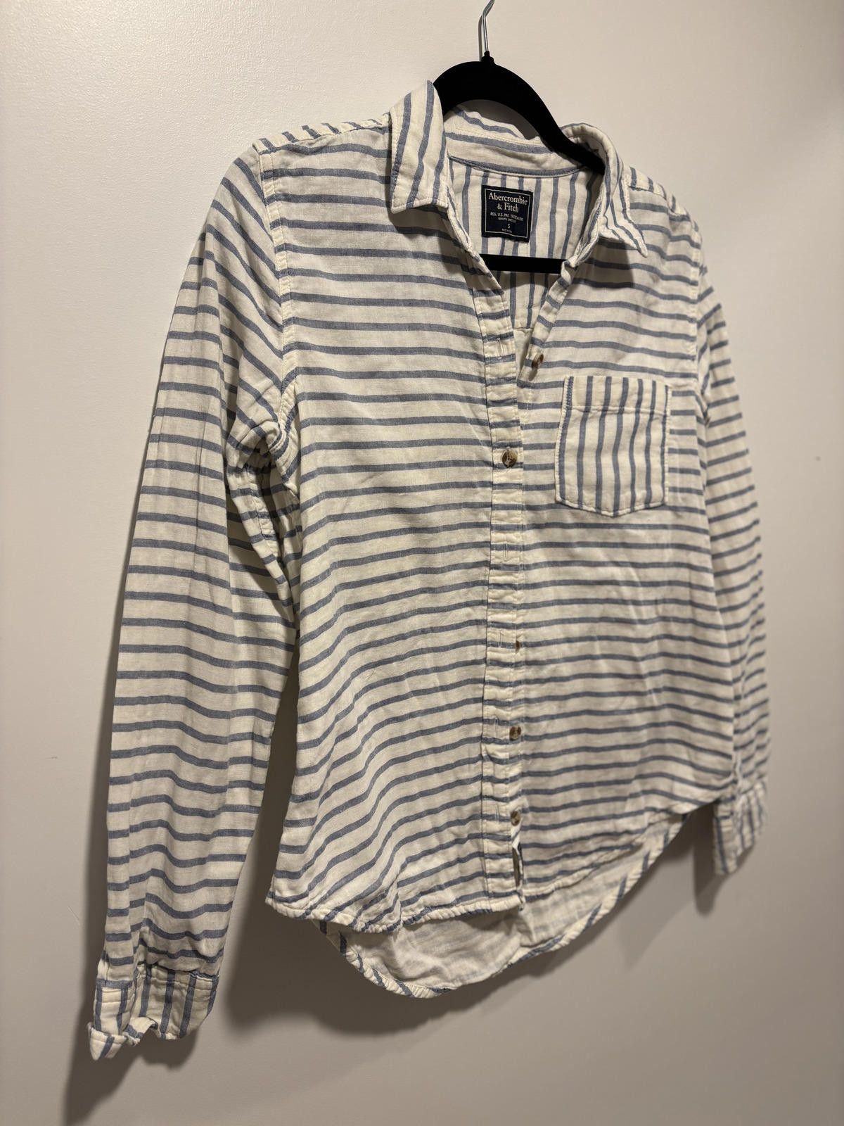 Abercrombie & Fitch Vintage y2k Abercrombie & Fitch Women's Striped Button-Up Size S / US 4 / IT 40 - 4 Thumbnail