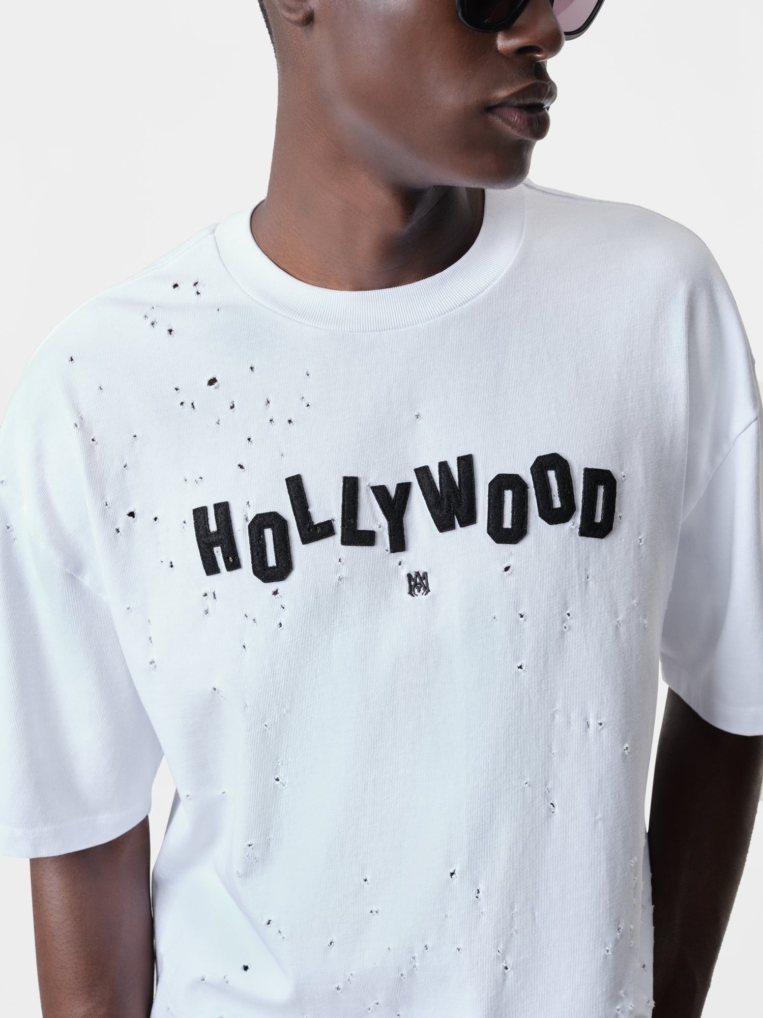 Amiri o1orln1025 Hollywood Shotgun Oversized T-Shirt in White Size US L / EU 52-54 / 3 - 4 Thumbnail