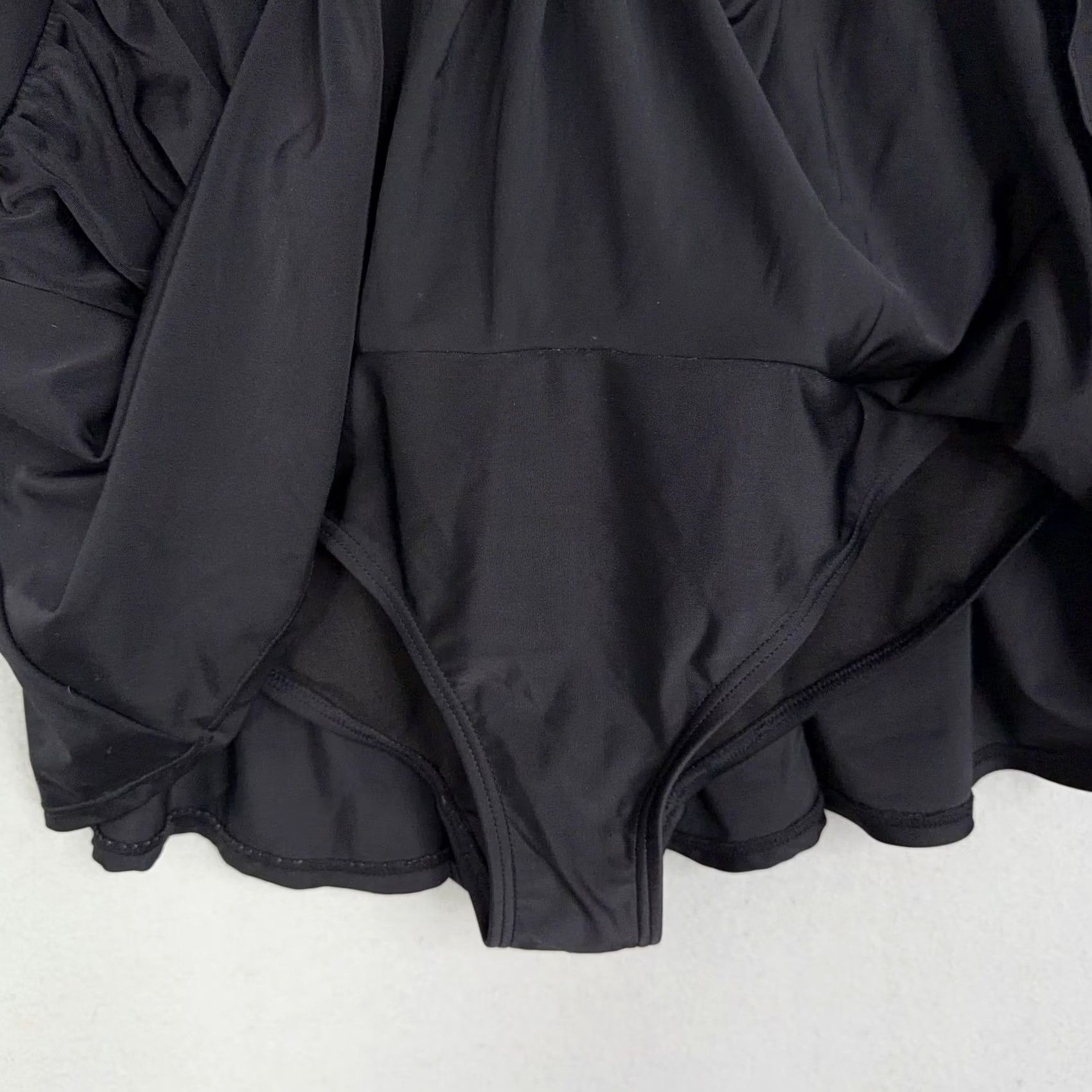 Vintage Swimsuits For All Swimdress Womens Plus 20 Black Ruffle Strap Built In Brief Size 3XL / US 20-22 - 6 Thumbnail