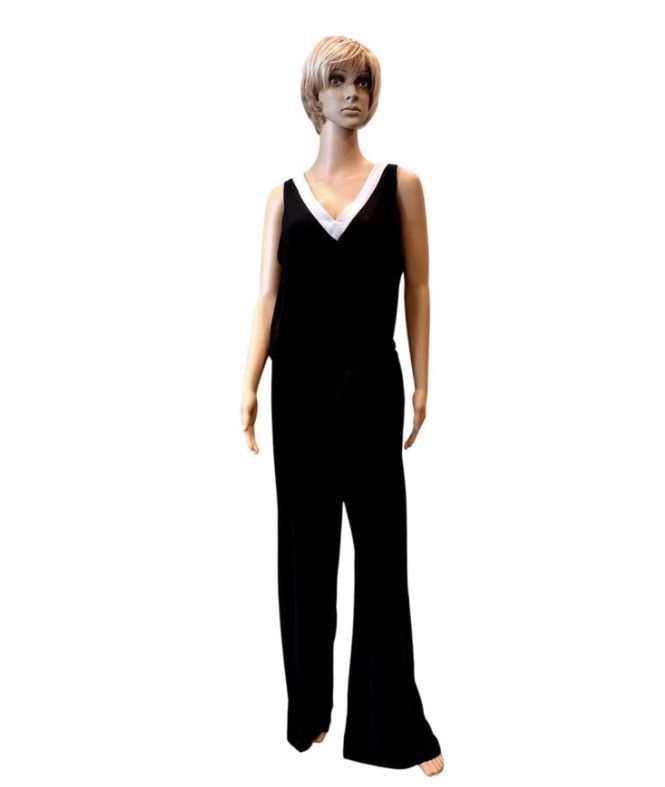 Lauren Ralph Lauren Lauren Ralph Lauren Black Wide Leg Jumpsuit – Size 1X Size 40" / US 18 - 1 Thumbnail
