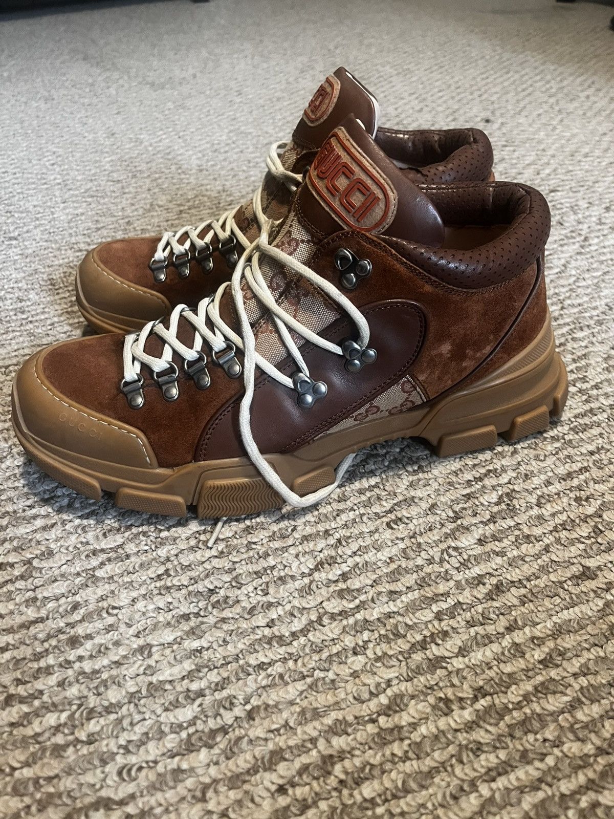Gucci Flashtrek ‘Brick red’ Gucci New Authentic Gucci Flashtrek Brick Red GG Logo  main image 4
