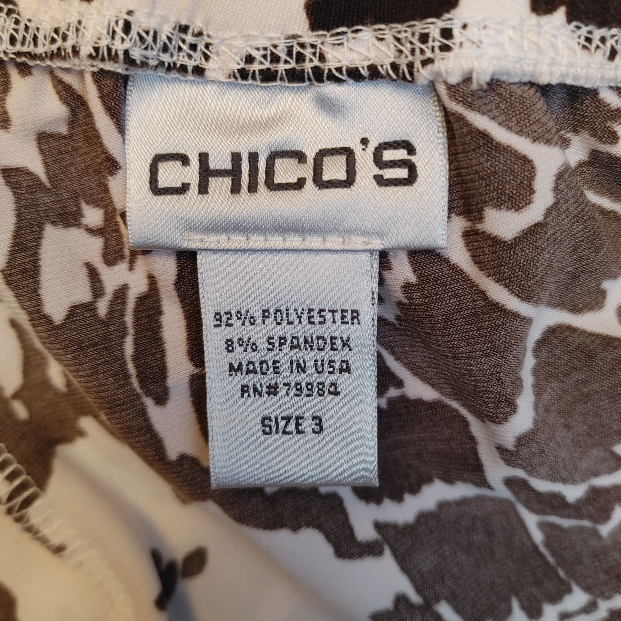 Other Chico's Women's Brown Floral Midi Pencil Skirt 3 Size 27" / US 4 / IT 40 - 2 Thumbnail