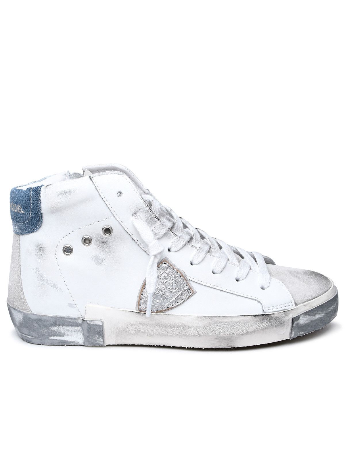 image of Philippe Model White Leather Sneakers, Women's (Size 9)