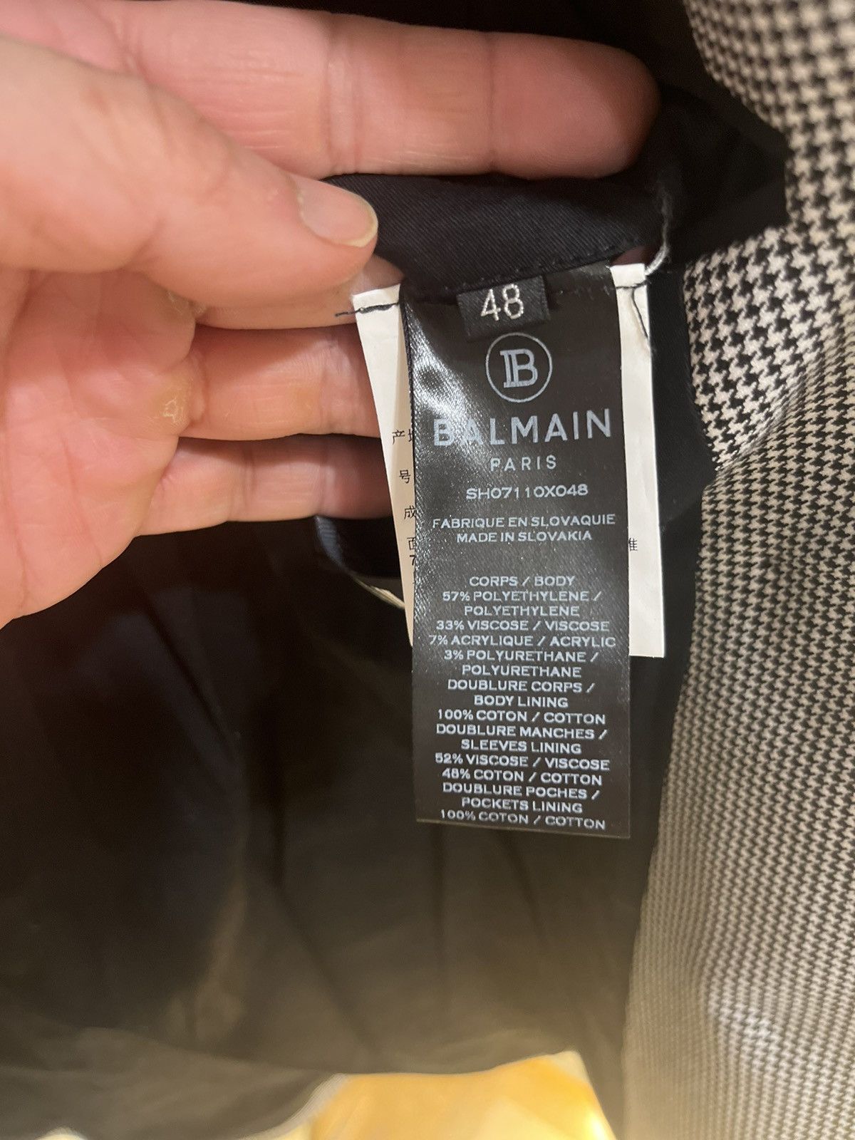 Balmain houndstooth double breast blazer size 48 Size 48R - 13 Thumbnail