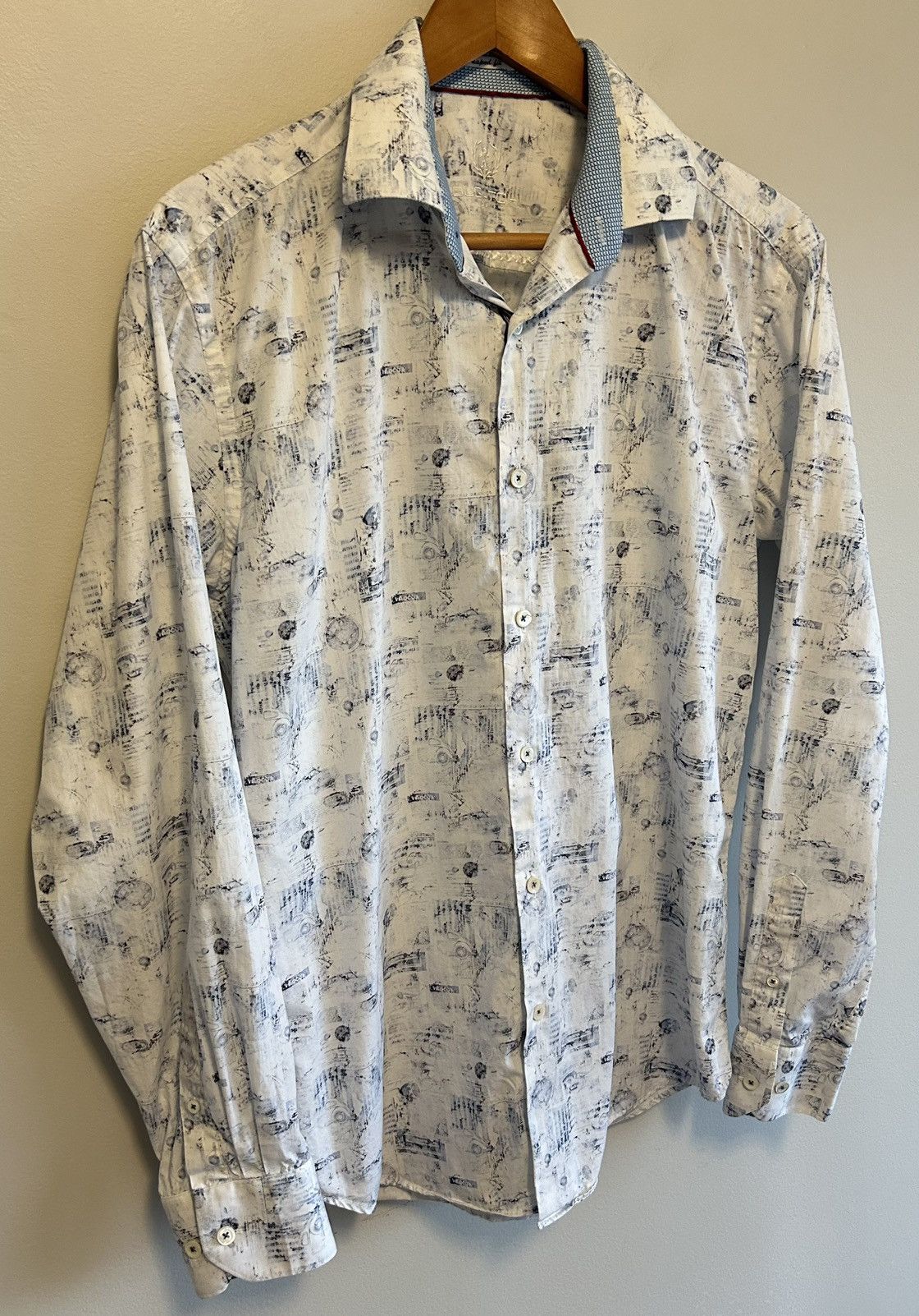 BUGATCHI Bugatchi Uomo Shirt Shaped Fit Long Sleeve Button Up Dress Size US M / EU 48-50 / 2 - 2 Thumbnail