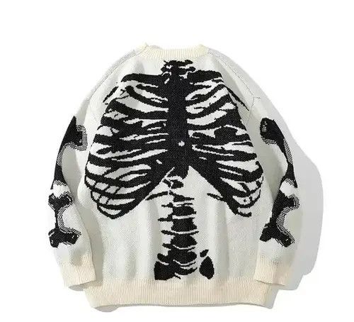 Holden Outerwear Oversized Skeleton Bone Printed Knitted Sweaters Size US L / EU 52-54 / 3 - 4 Thumbnail