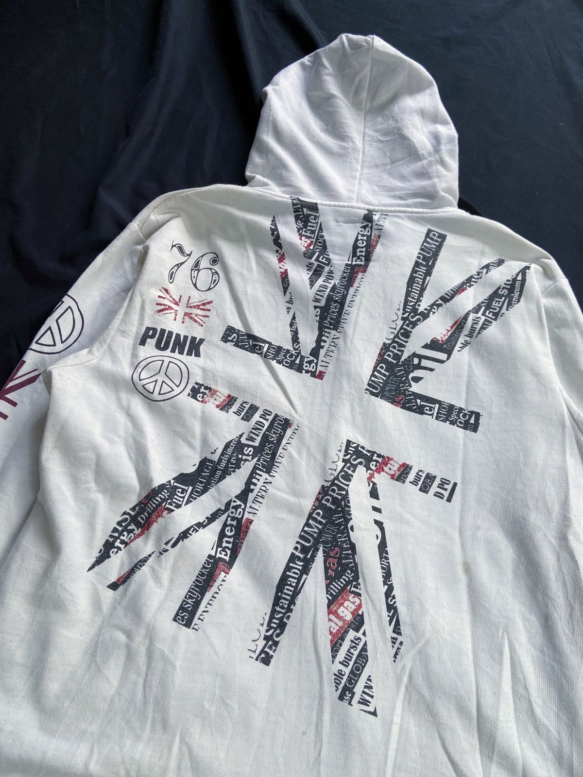 Japanese Brand COMMONTAGE PUNK 76 TRASHED ZIP HOODIE Size US M / EU 48-50 / 2 - 15 Thumbnail