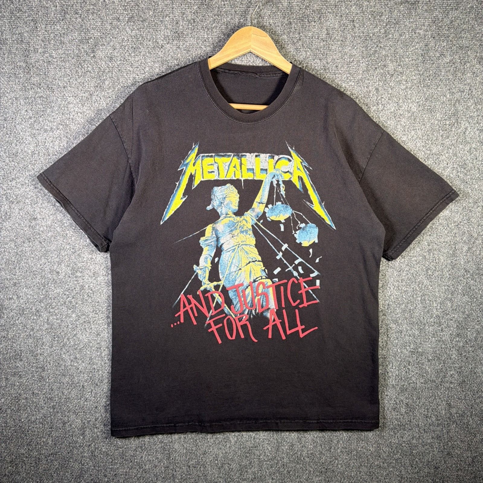 Band Tees Vintage Metallica Shirt Mens Large Black 90s Justice For All Size US L / EU 52-54 / 3 - 4 Thumbnail