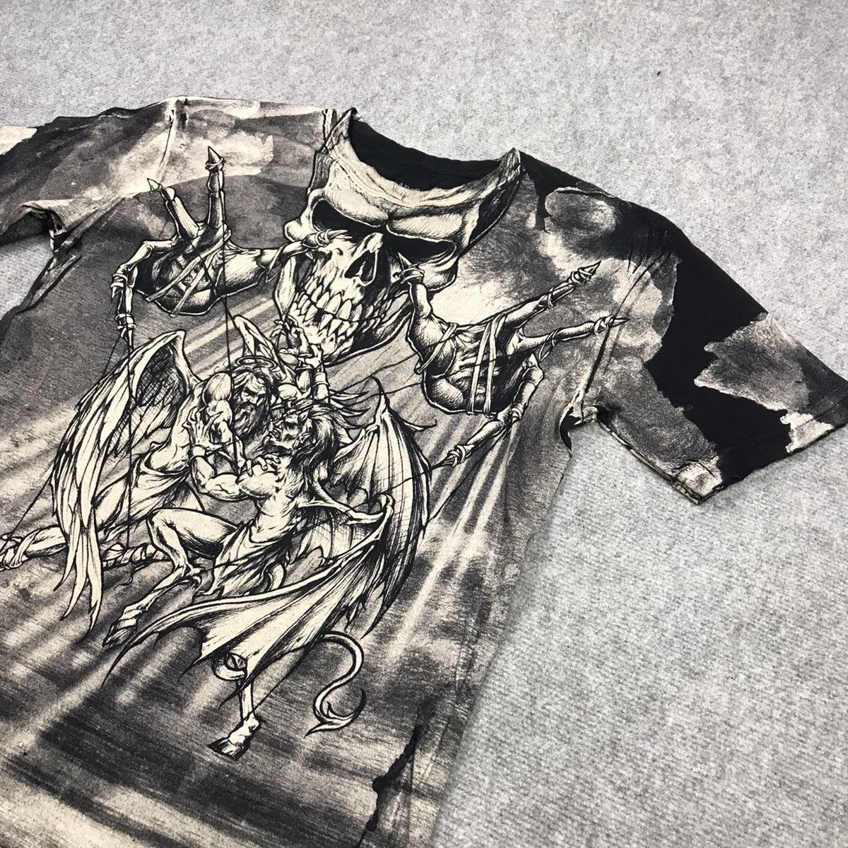 Affliction × If Six Was Nine × Vintage 😈AFFLICTION MADE IN USA RARE ART TSHIRT Size US L / EU 52-54 / 3 - 3 Thumbnail
