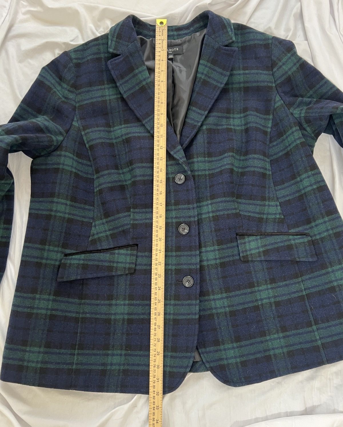 Talbots Talbots Blue and Green Plaid wool Blazer size 22W Size 3XL / US 20-22 - 8 Thumbnail