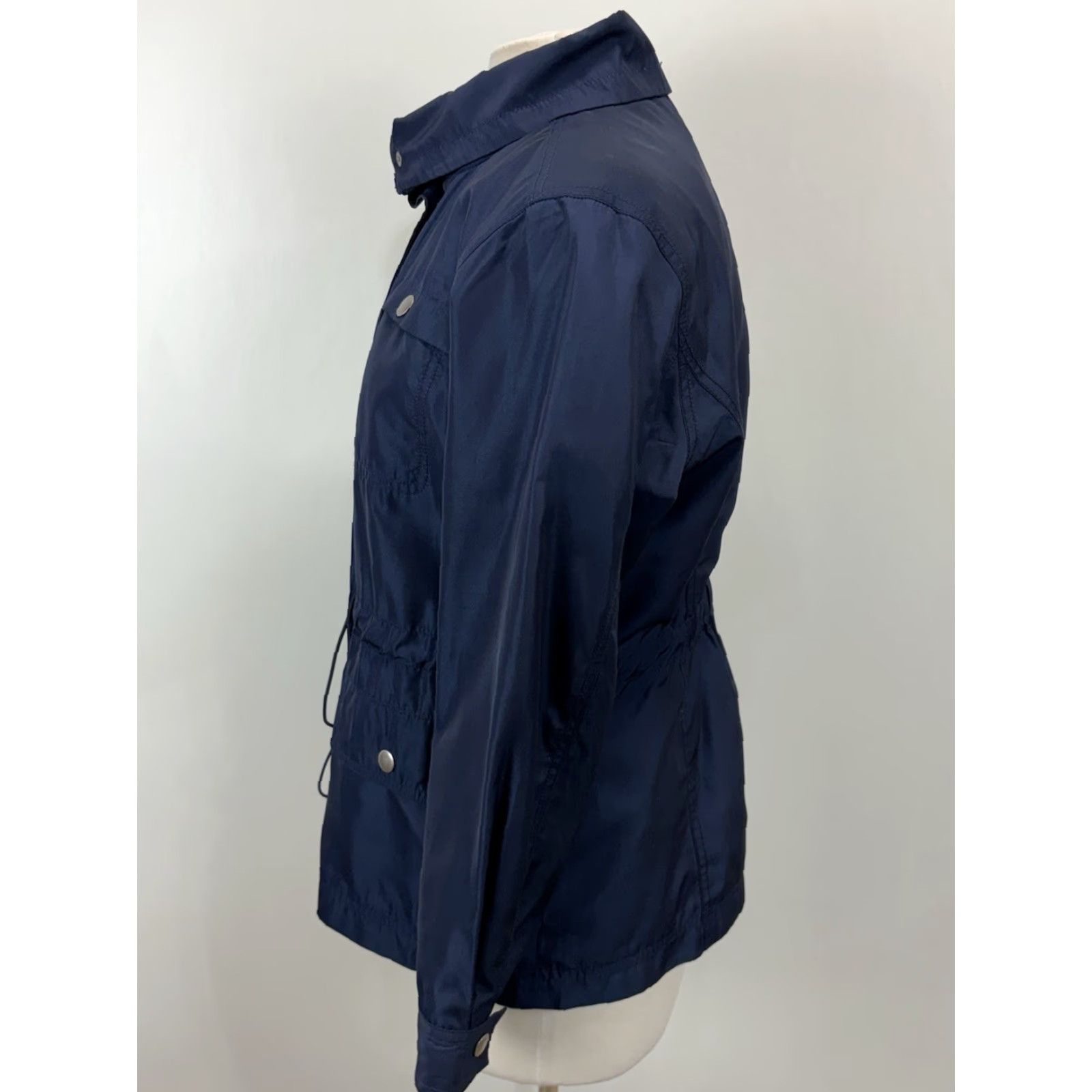 Coldwater Creek COLDWATER CREEK Women's Anorak Jacket Windbreaker Lightweight PM Petites Blue Fall Spring Size M / US 6-8 / IT 42-44 - 2 Thumbnail