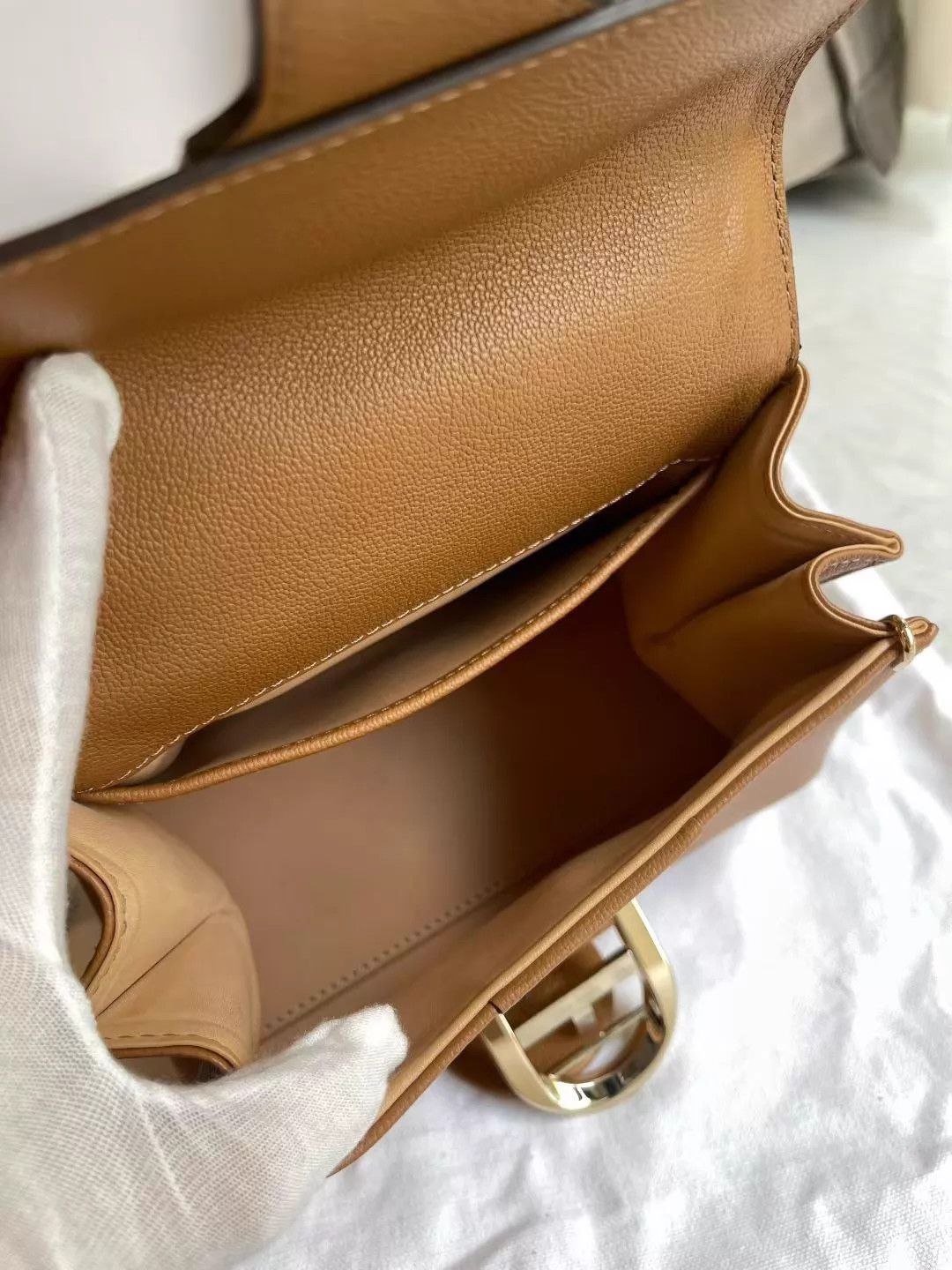 Delvaux DELVAUX Mini Brillant women's Caramel Litchi Gold Shoulder Size ONE SIZE - 8 Thumbnail