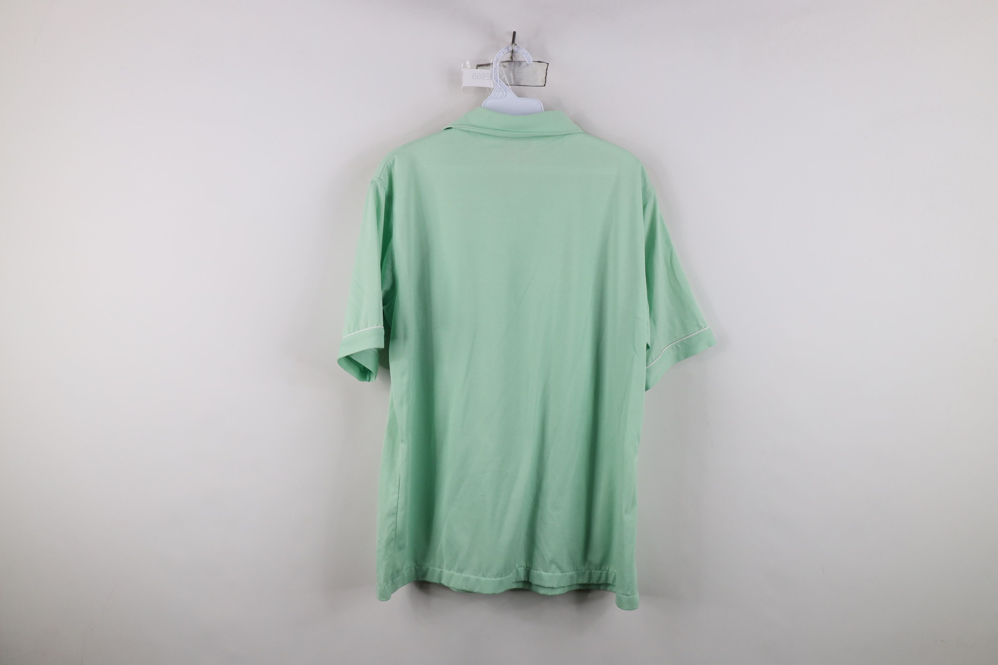 Vintage Vintage 90s Streetwear Knit Collared Golf Polo Shirt Green Size US L / EU 52-54 / 3 - 11 Thumbnail