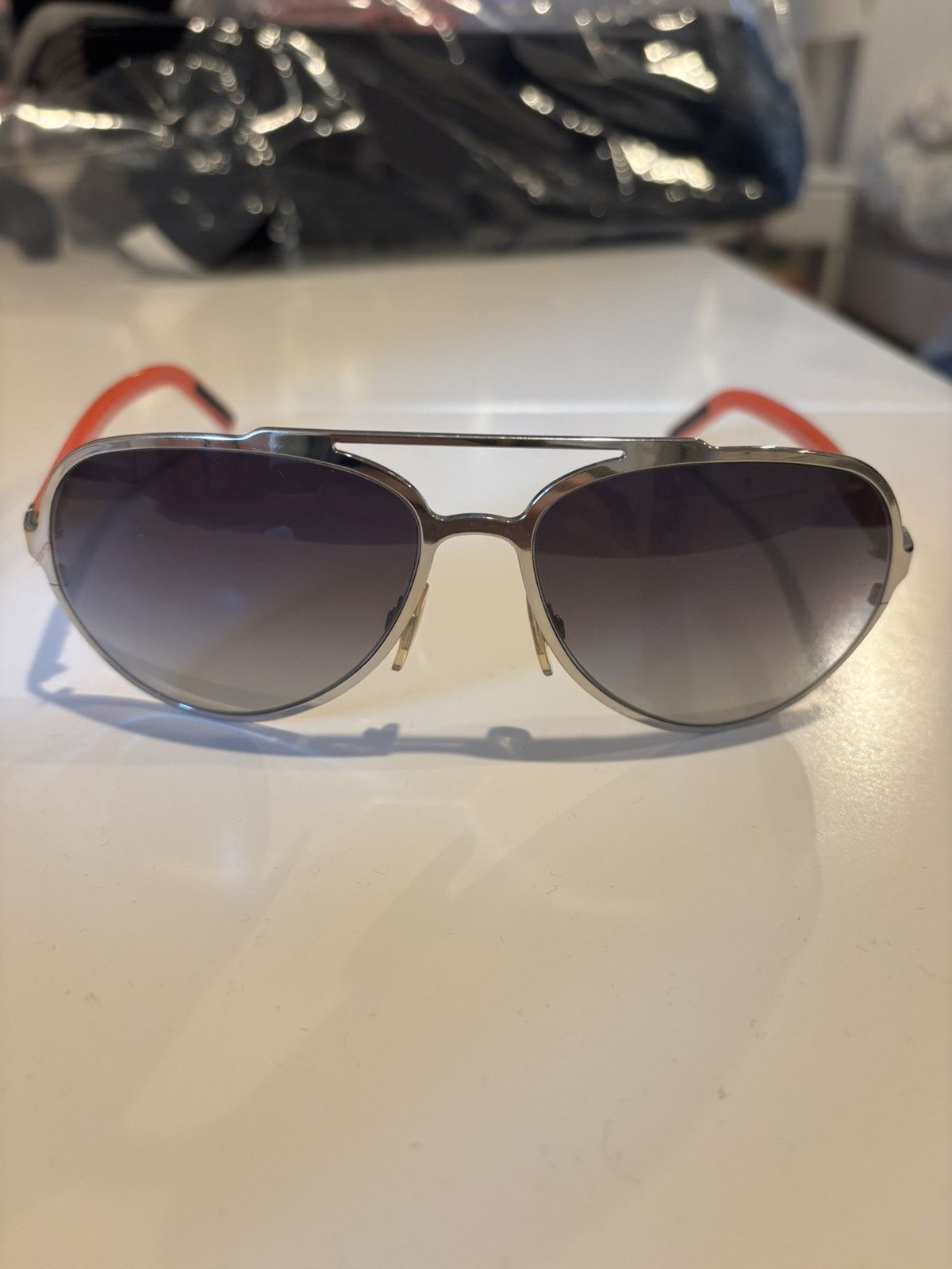 Dolce & Gabbana Dolce & Gabbana Aviator Sunglasses Ombré Lenses Orange Size ONE SIZE - 3 Thumbnail