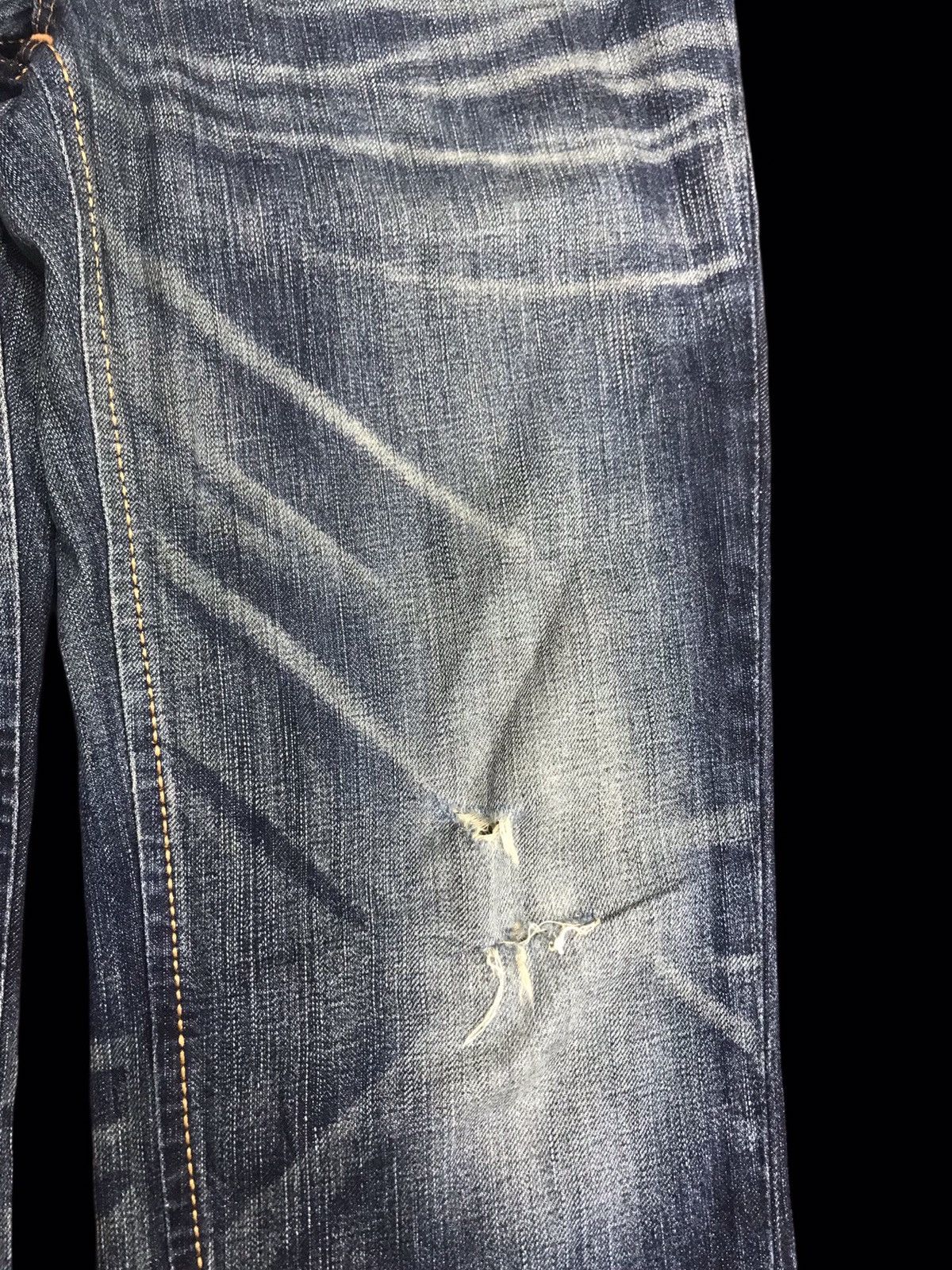 Edwin 💥FLARE💥SICK BUFFALO HEAD EDWIN FLARE DISTRESSED DENIM F203 Size US 33 - 5 Thumbnail
