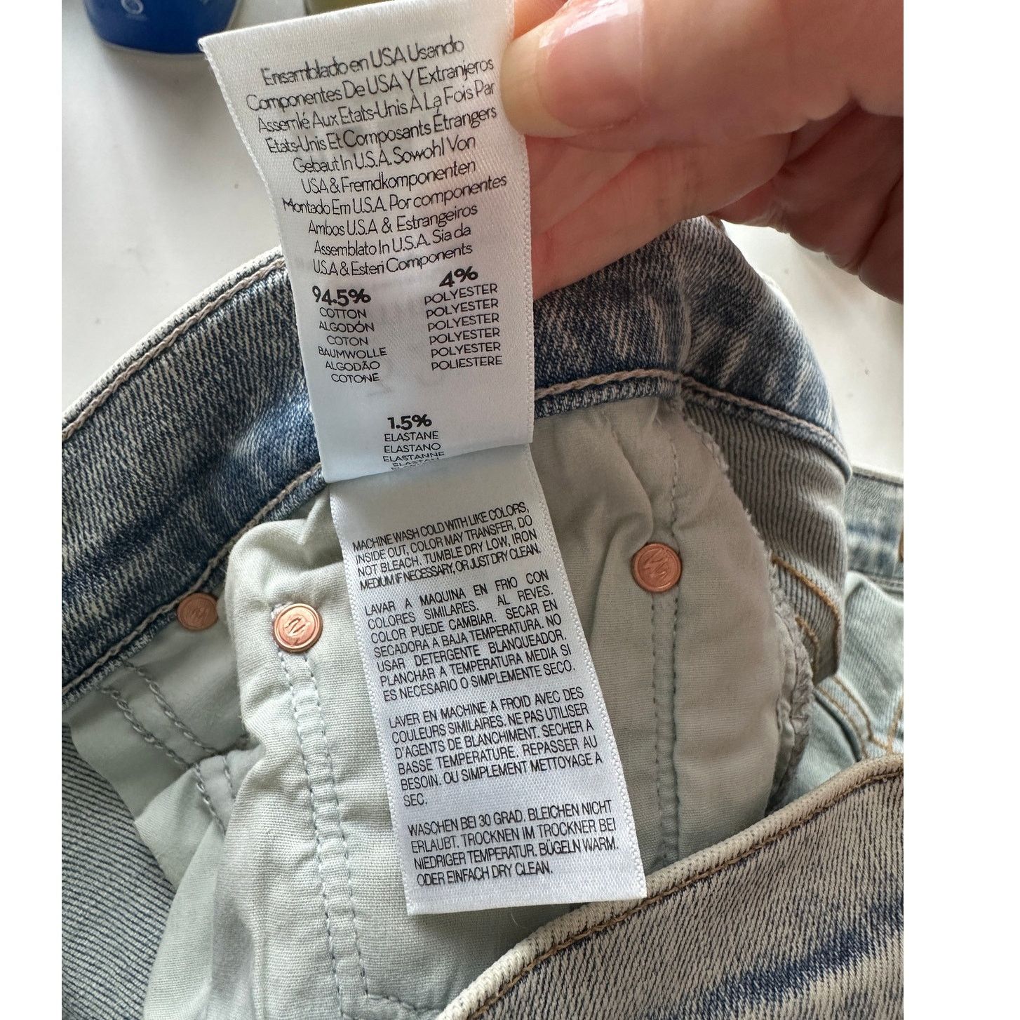 AG Adriano Goldschmied NWT Mother Acid Wash Button Fly tomcat Marrakesh Jeans 32 Size 32" / US 10 / IT 46 - 16 Thumbnail