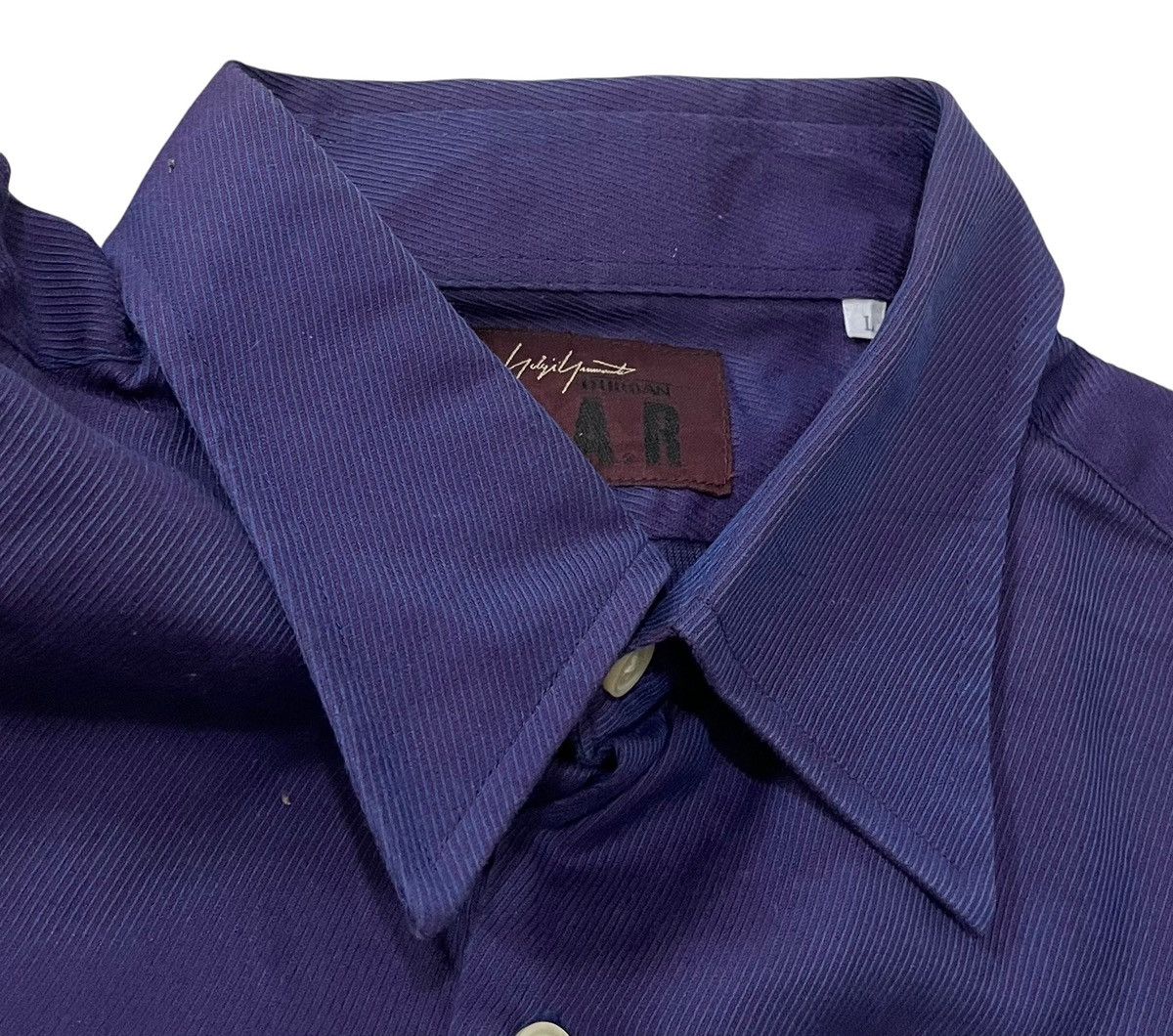 Yohji Yamamoto Yohji yamamoto A.A.R iridescent purple button up shirt Size US L / EU 52-54 / 3 - 4 Thumbnail