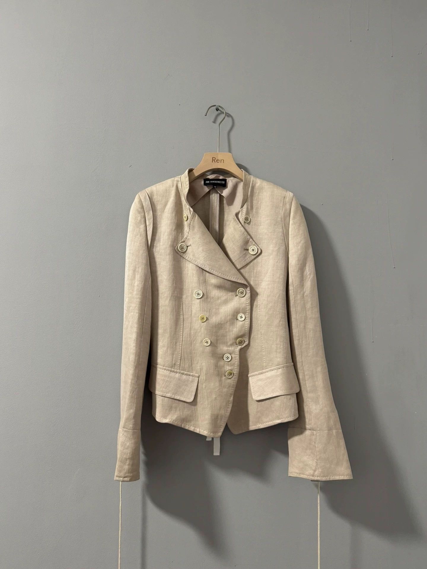 Ann Demeulemeester Ann Demeulemeester SS18 DB Drawstring Pink Blazer 40 Size S / US 4 / IT 40 - 1 Thumbnail