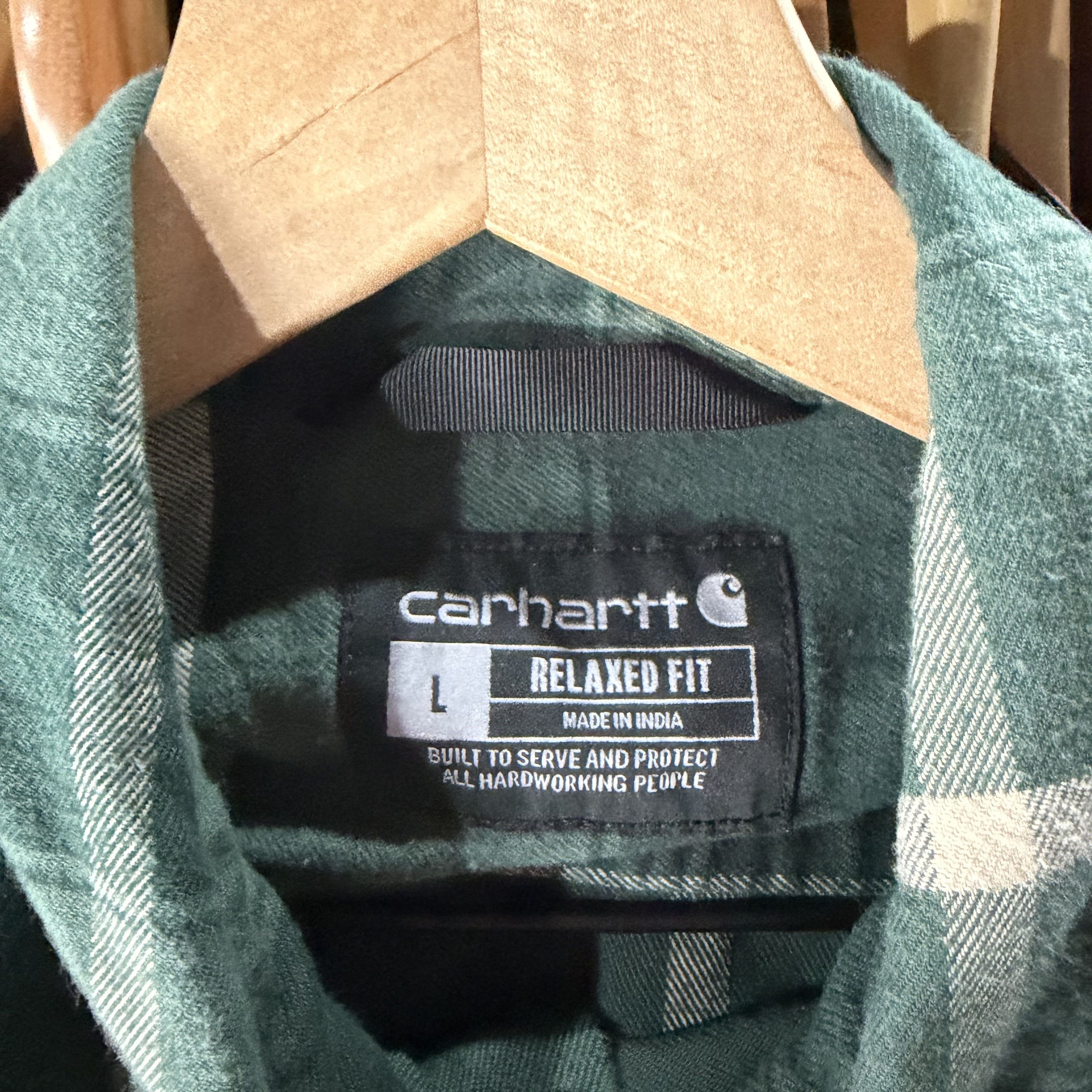 Carhartt Carhartt Shirt Green Black Plaid Flannel Relaxed Button Up Size US L / EU 52-54 / 3 - 8 Thumbnail