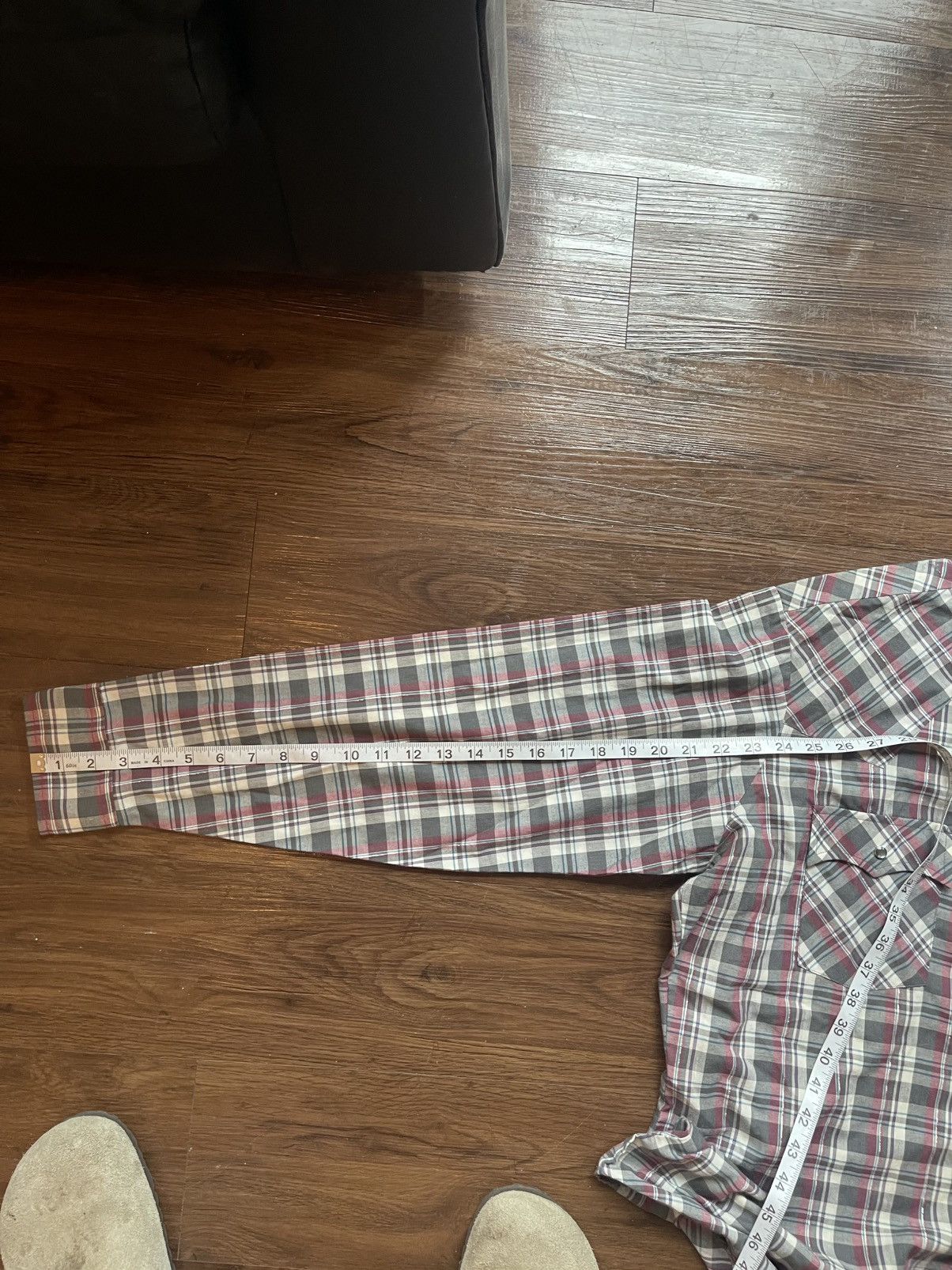 Levi's × Levi's Vintage Clothing × Vintage Rare VTG LEVI’S White Tab Plaid Pearl Snap Button Size US XL / EU 56 / 4 - 6 Thumbnail