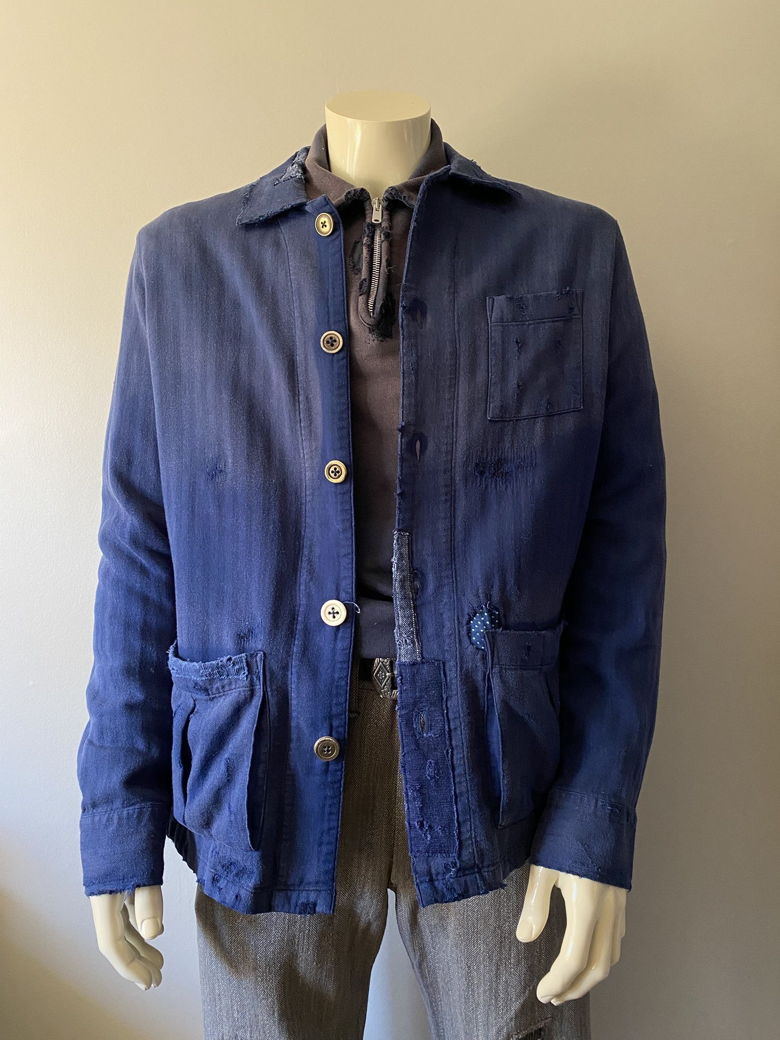 Vintage Sunfade Chore Jacket Size US XL / EU 56 / 4 - 3 Thumbnail