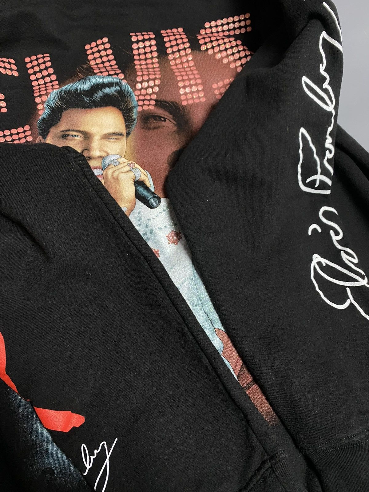 Band Tees VTG Rock@Tees Elvis Presley Full Zip Hoodie Women’s Size L Size L / US 10 / IT 46 - 17 Thumbnail