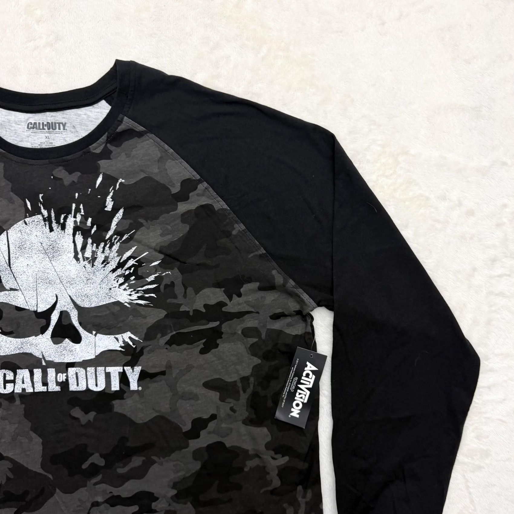 Vintage VINTAGE? Call Of Duty Skull Camo Shirt Mens XL Gray Black Long Sleeve Graphic Tee Size US XL / EU 56 / 4 - 3 Thumbnail