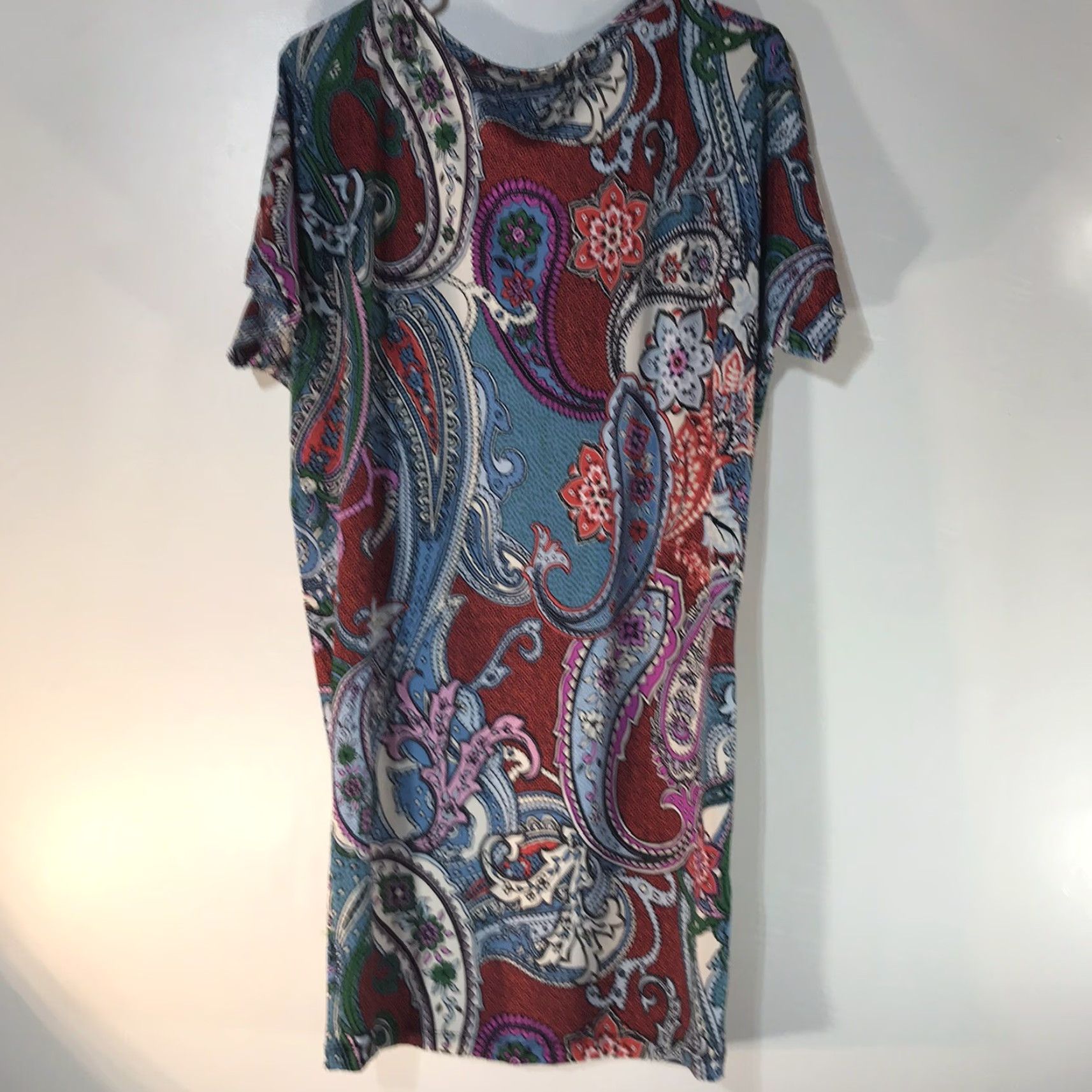 Wrangler Wrangler Women's Dress Knee Length Casual Sheath Multicolor Mood Paisley Spring Summer M Size M / US 6-8 / IT 42-44 - 2 Thumbnail