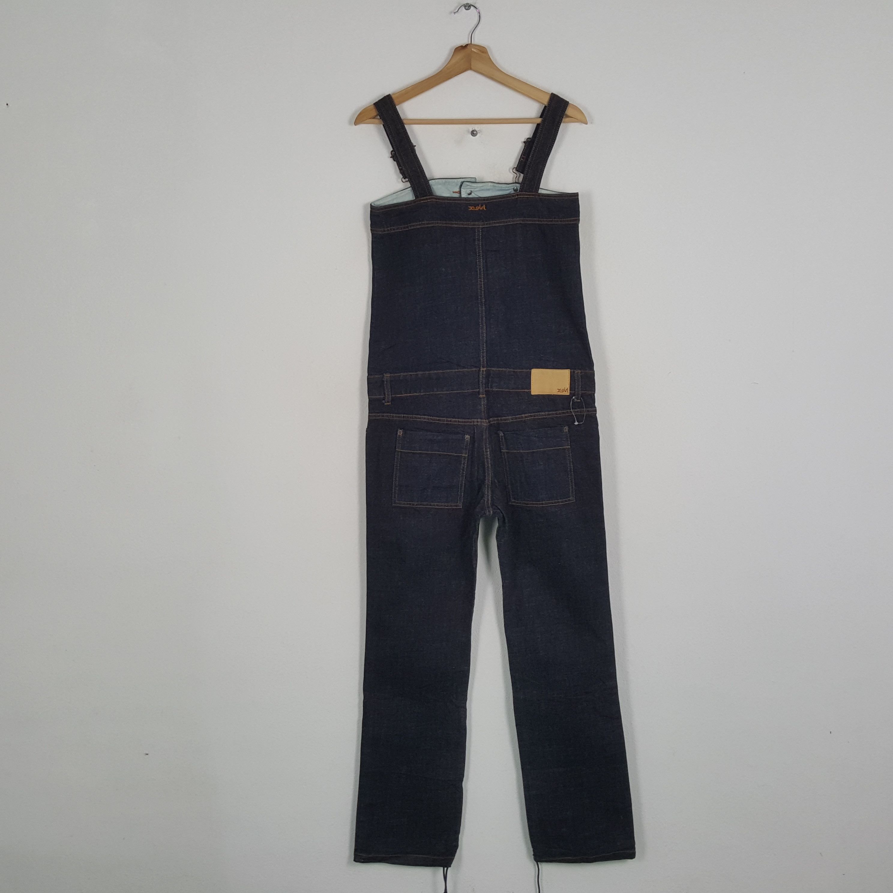 Vintage Vintage X-GIRL Japanese Fashion Brand Overall Denim Jeans Size 35" - 4 Thumbnail