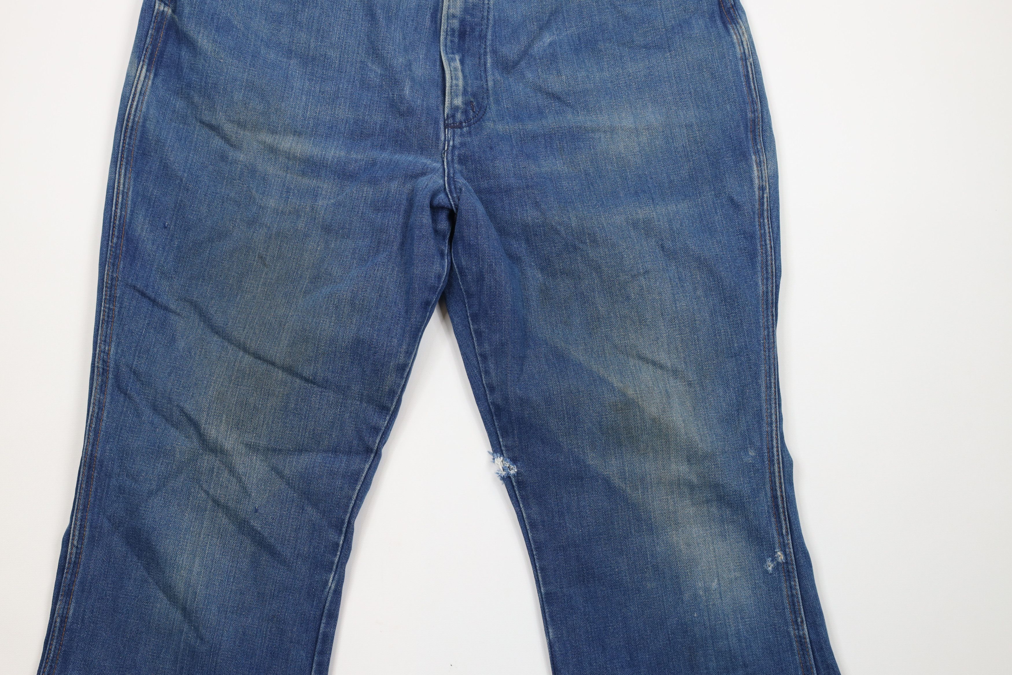 Vintage × Wrangler Vintage 70s Wrangler Wide Leg Bell Bottoms Denim Jeans USA Size US 36 / EU 52 - 3 Thumbnail