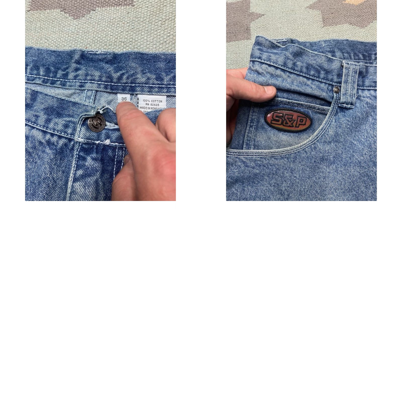 Southpole VINTAGE Southpole Jeans Baggy Hip Hop 35x32 Men Blue 90s JNCO Style Carpenter Skater Inseam 32 Mens Size US 35 - 8 Thumbnail