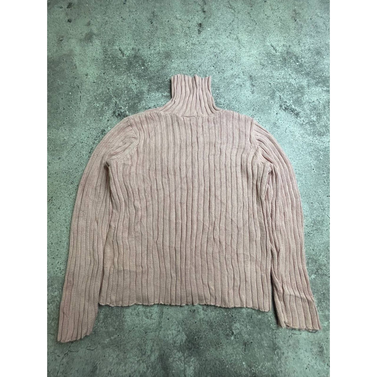 Vintage Vintage Villager Pink Turtleneck Cable Knit Sweater Size L Size M / US 6-8 / IT 42-44 - 4 Thumbnail