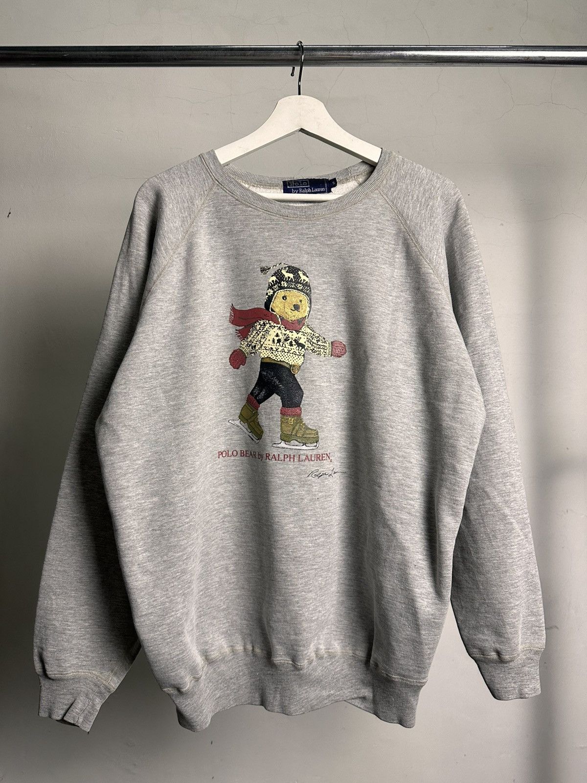 Polo Ralph Lauren 90’s Polo Bear by Ralph lauren Ice Skating iconic sweatshirt Size US M / EU 48-50 / 2 - 1 Thumbnail