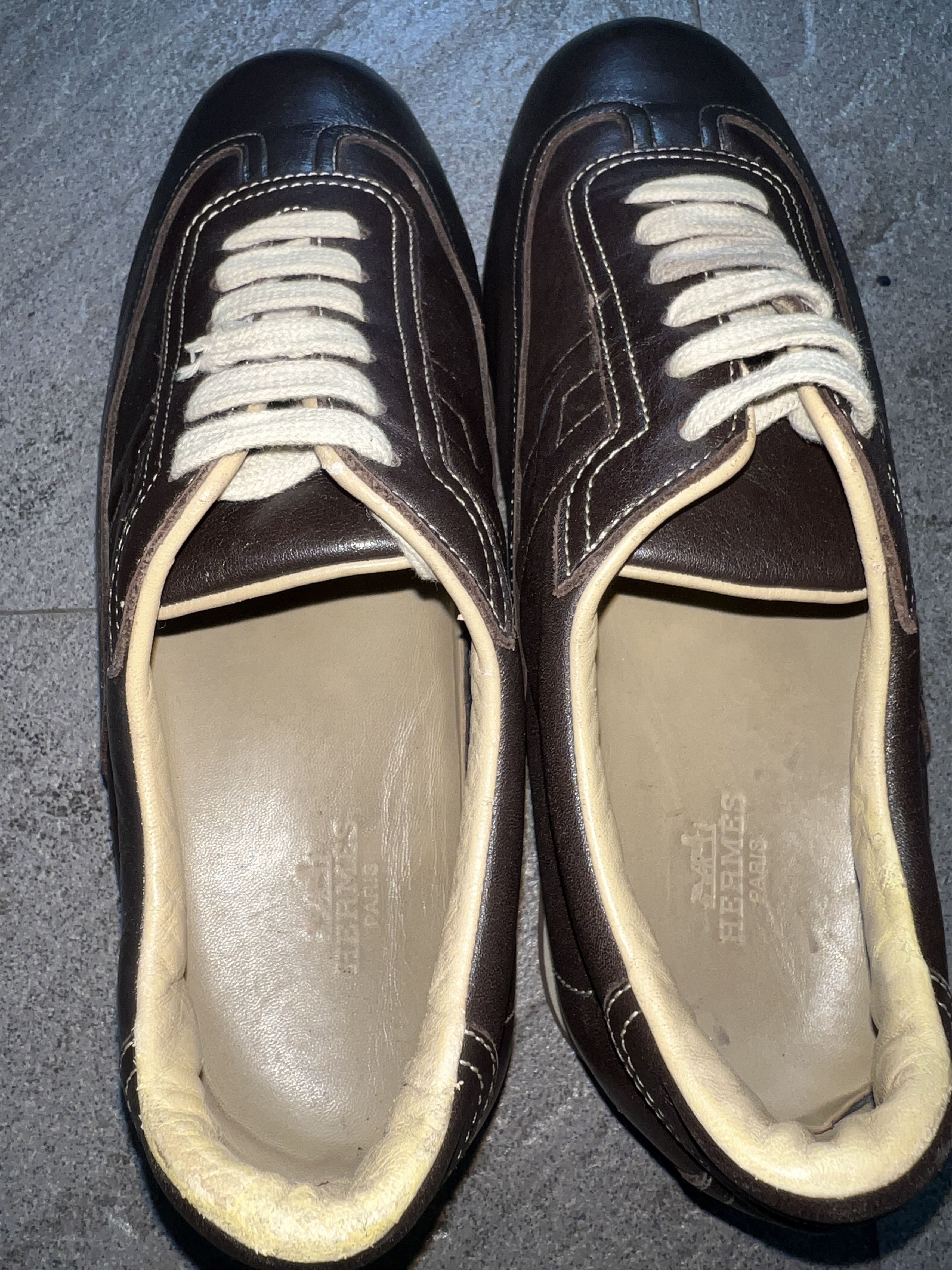 Hermes Hermes Leather Sneakers Brown H Logo Size 41 Italy Size US 8 / EU 41 - 7 Thumbnail