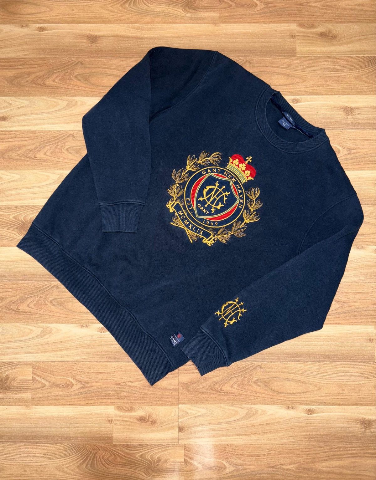 Gant VINTAGE GANT New Haven Crest Logo Crewneck Sweatshirt Size US M / EU 48-50 / 2 - 2 Thumbnail