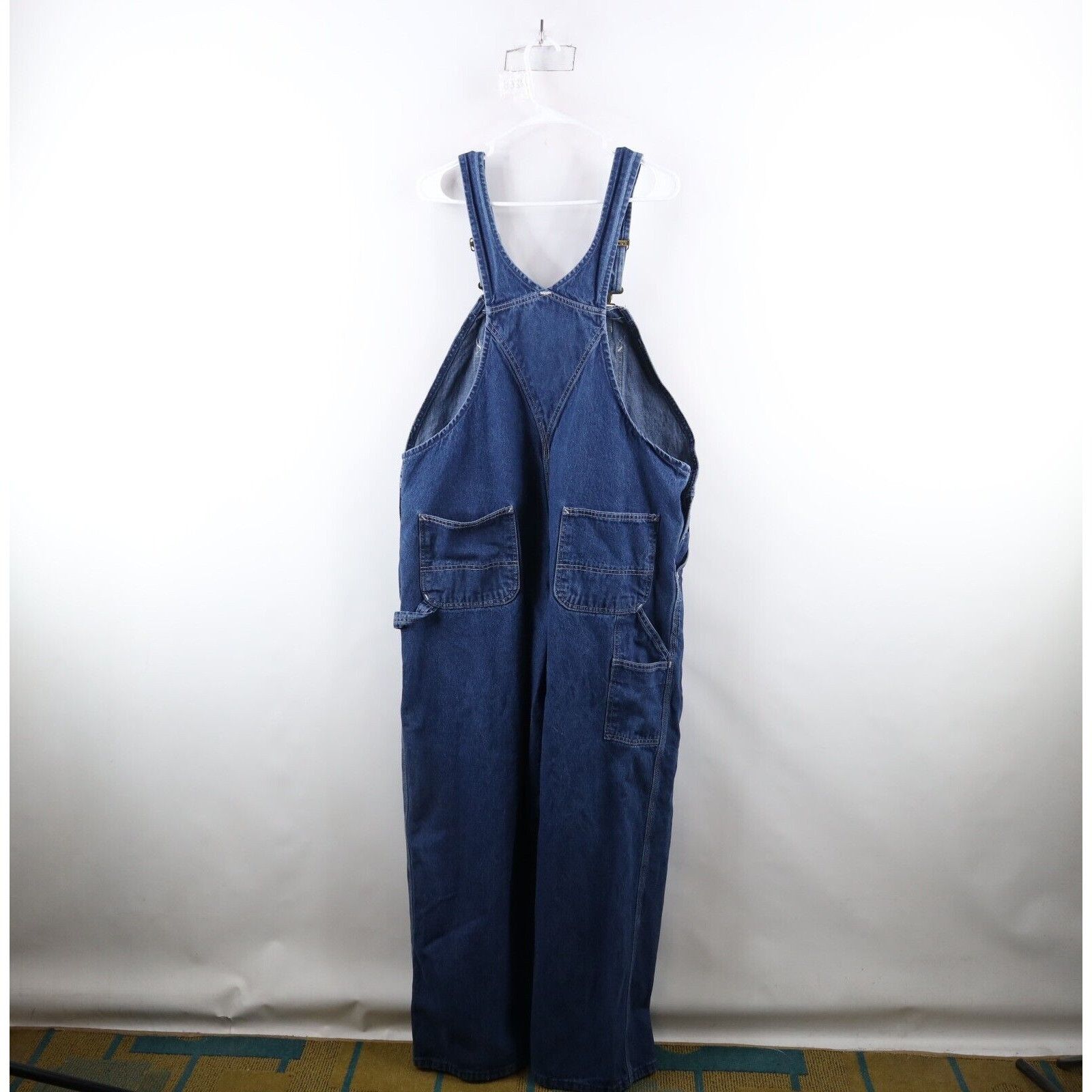 Carhartt × Vintage Vintage 90s Carhartt Distressed Spell Out Denim Overalls Size US 42 / EU 58 - 13 Thumbnail