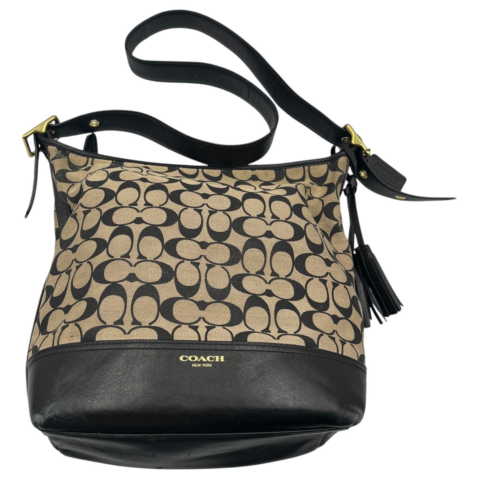 Coach Legacy Signature Hobo Duffle Shoulder Crossbody Bag in Beige, Women's