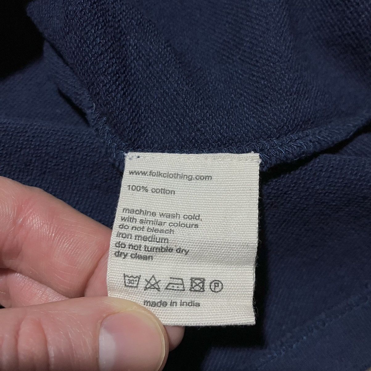 Folk FOLK Basic Navy Blue Lightweight Cotton Sweatshirt Size US M / EU 48-50 / 2 - 6 Thumbnail