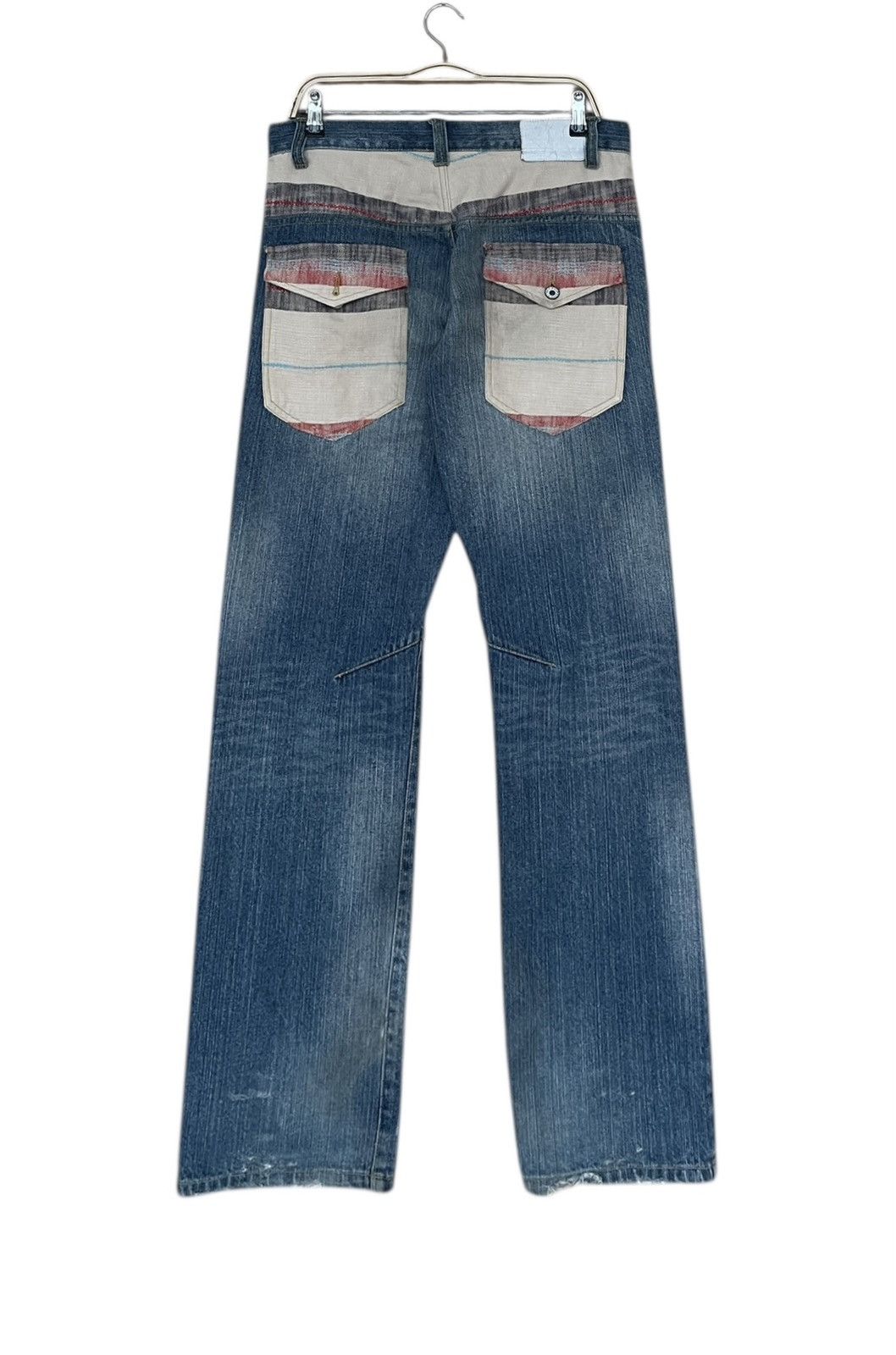 Japanese Brand × Vintage Vintage Japanese Brand SAF Patchwork Jeans 2000s Size US 31 - 2 Thumbnail