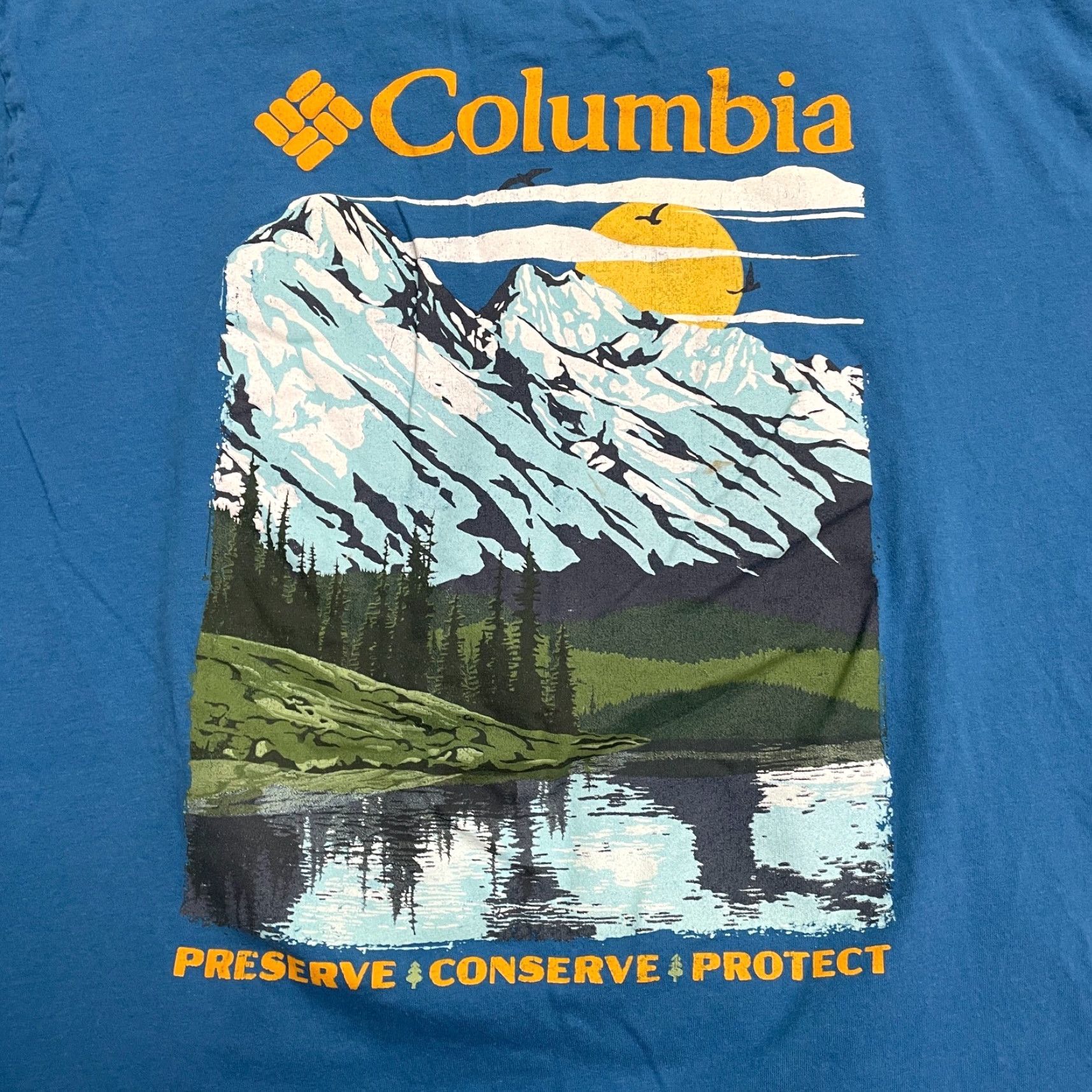 Vintage Columbia T-Shirt Mens XXL Blue Crew Neck Short Sleeve Cotton Casual Tee Size US XXL / EU 58 / 5 - 3 Thumbnail