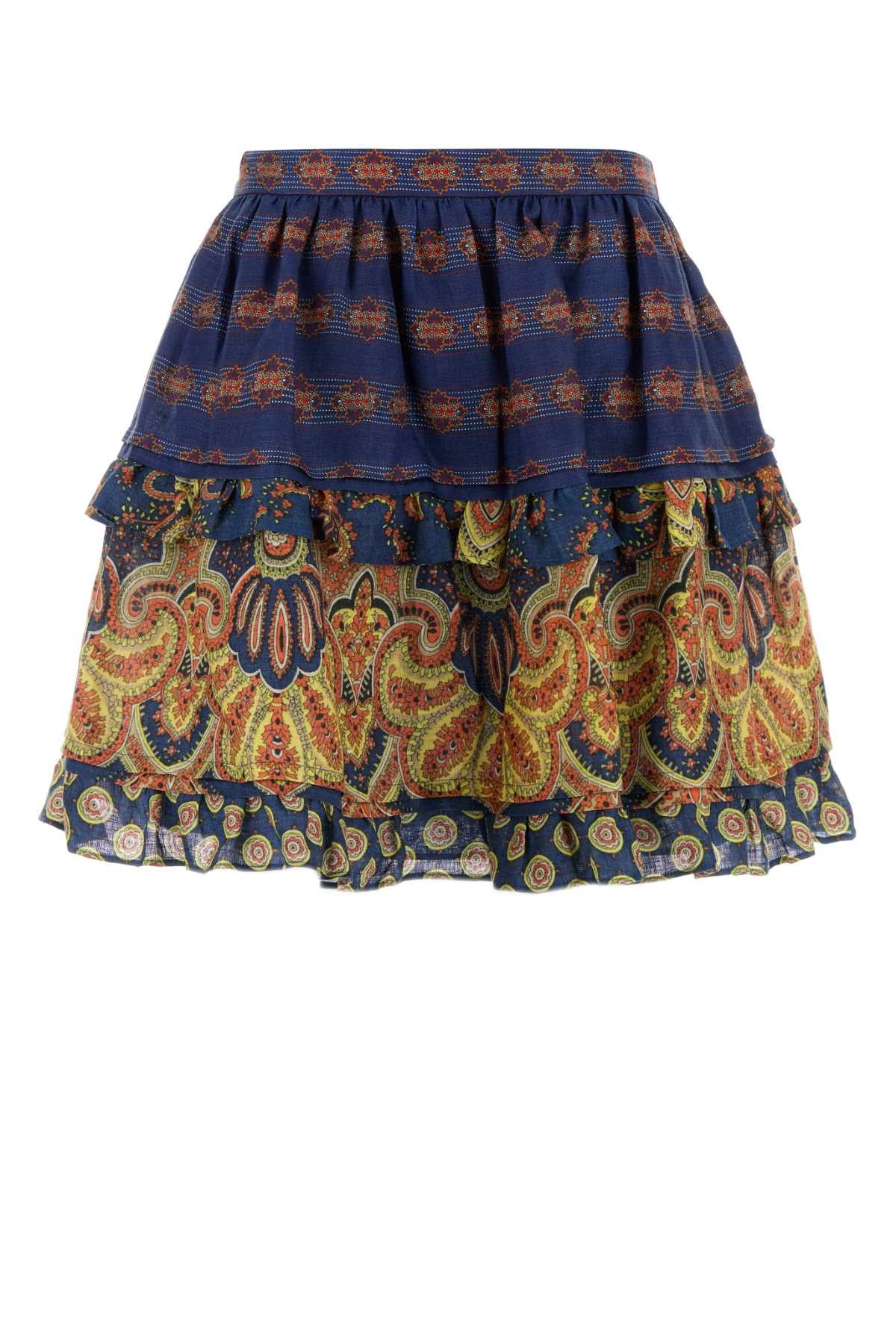 Valentino Printed Linen Skirt Size 28" / US 6 / IT 42 - 1 Thumbnail