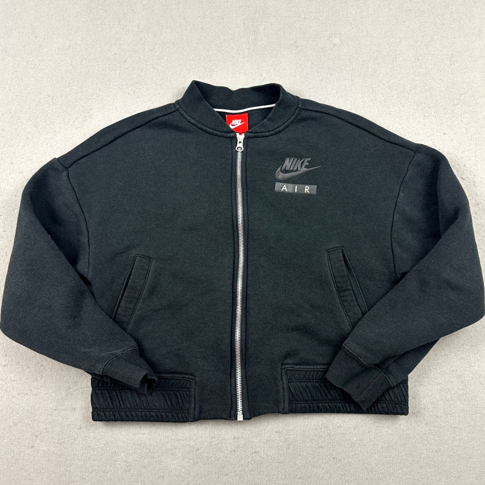 Nike Nike Air Jacket Women XS Black Full Zip Pockets Knit Bomber Casual Regular Fit Size XS / US 0-2 / IT 36-38 - 2 Thumbnail