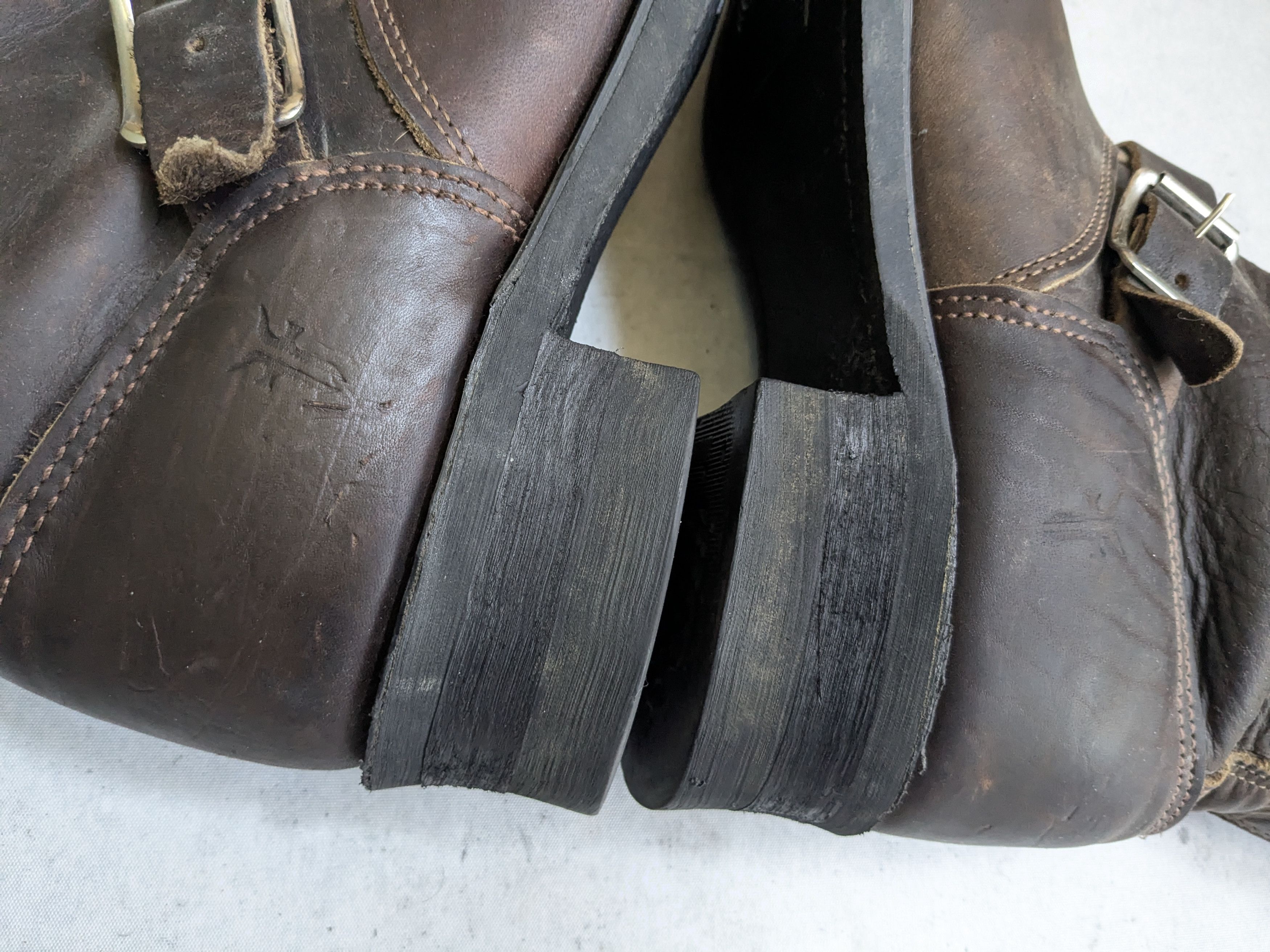 Frye Frye Engineer Boots Brown 12 M Leather Buckle Size US 12 / EU 45 - 13 Thumbnail