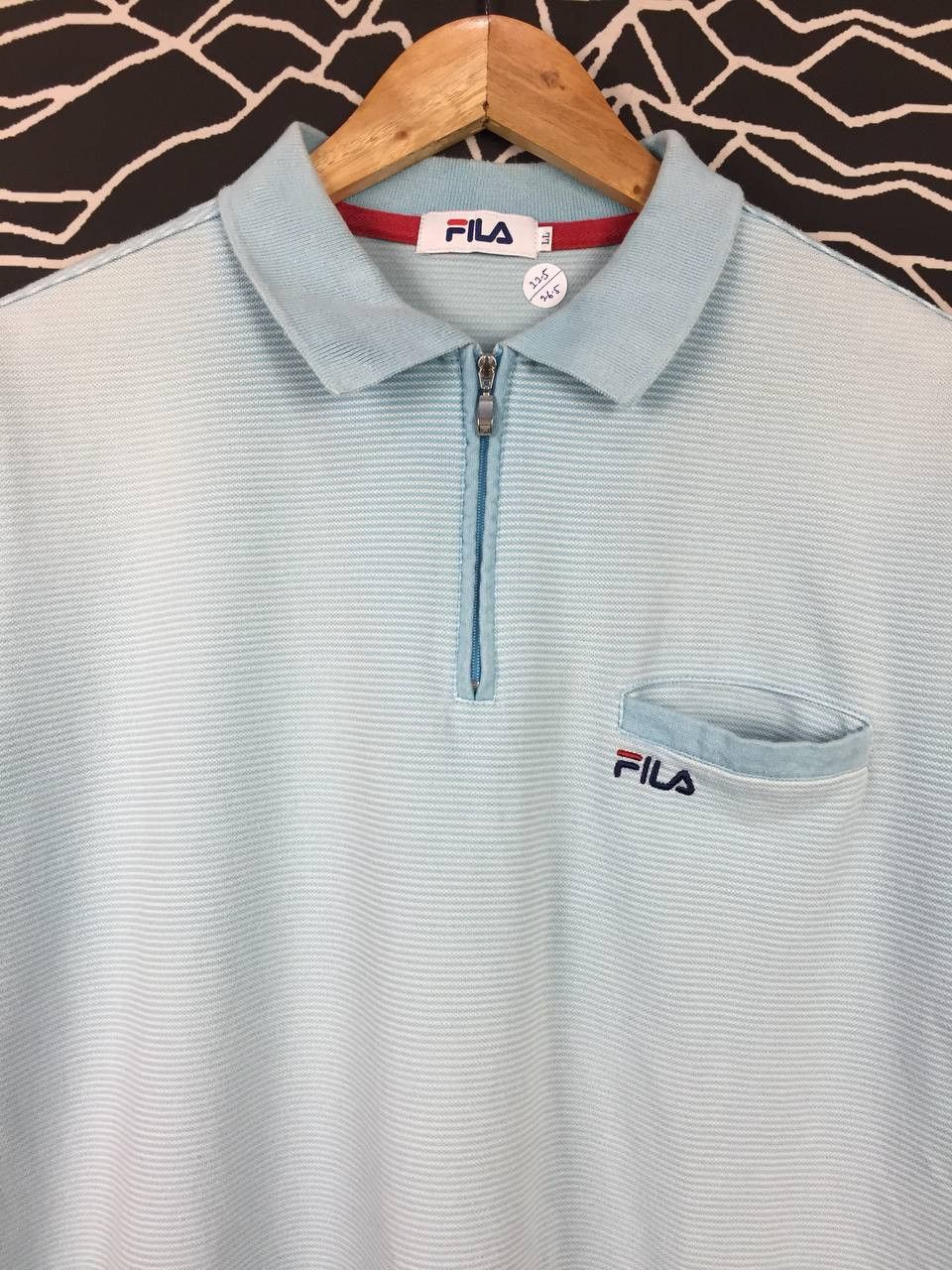 Fila × Vintage FILA Sportswear Lifestyle Fashion Brand 1/4 Zipper Polo Tee Size US XL / EU 56 / 4 - 3 Thumbnail